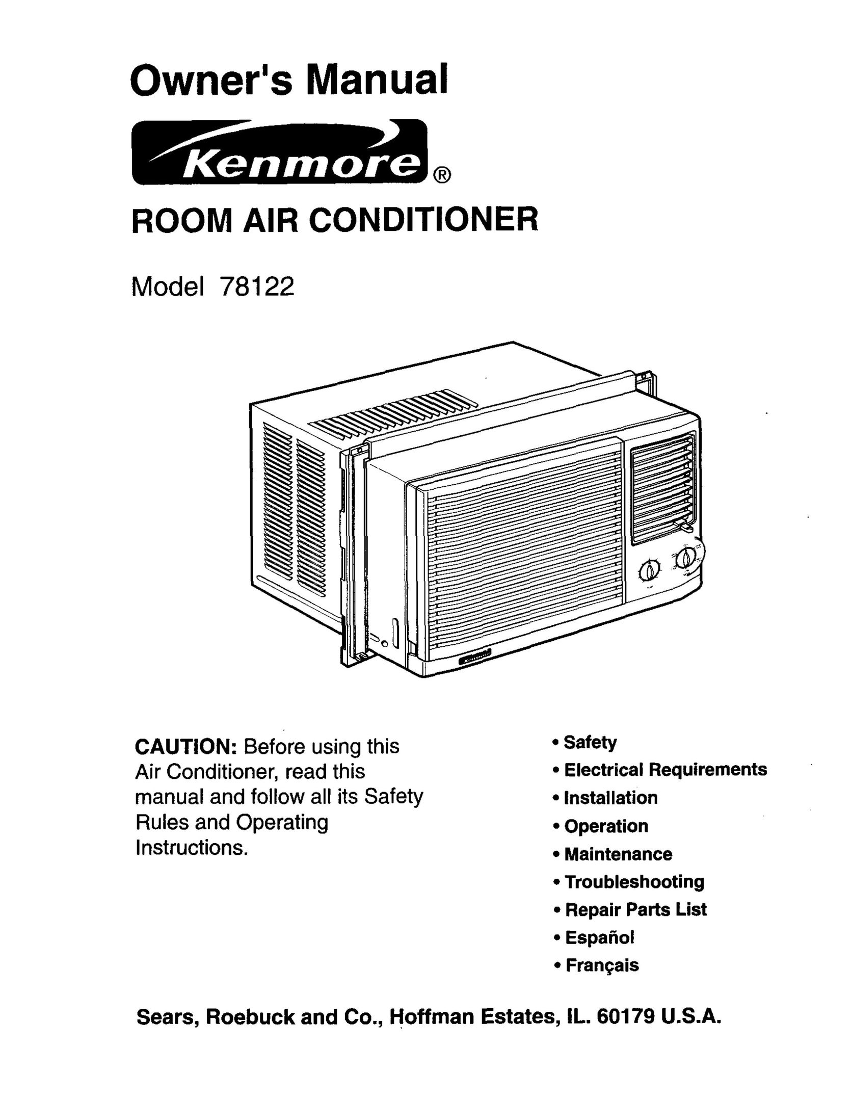 Kenmore 78122 Air Conditioner User Manual