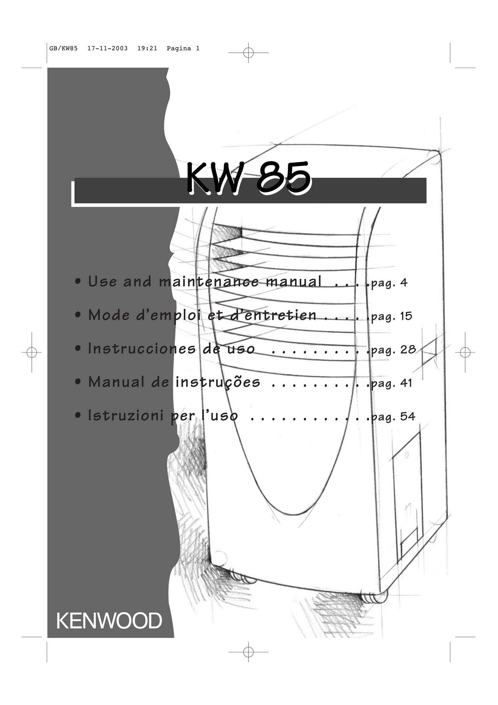 Kenwood KW85 Air Conditioner User Manual