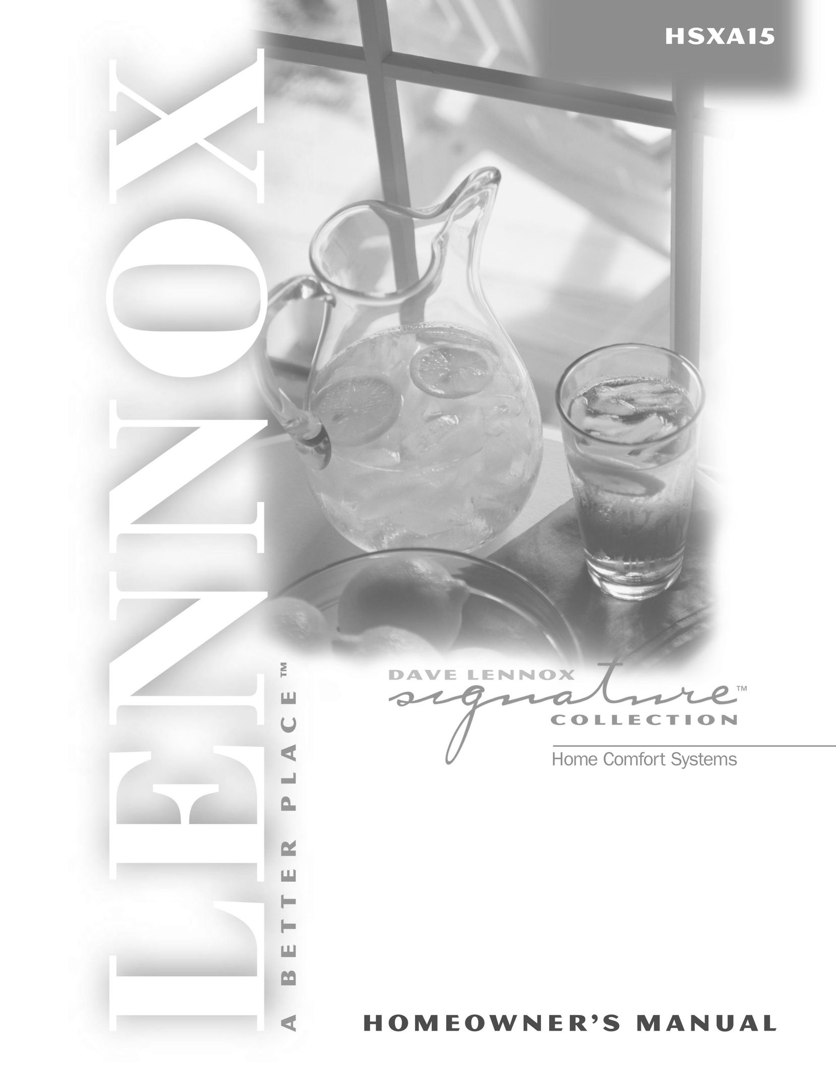Lennox International Inc. HSXA15 Air Conditioner User Manual