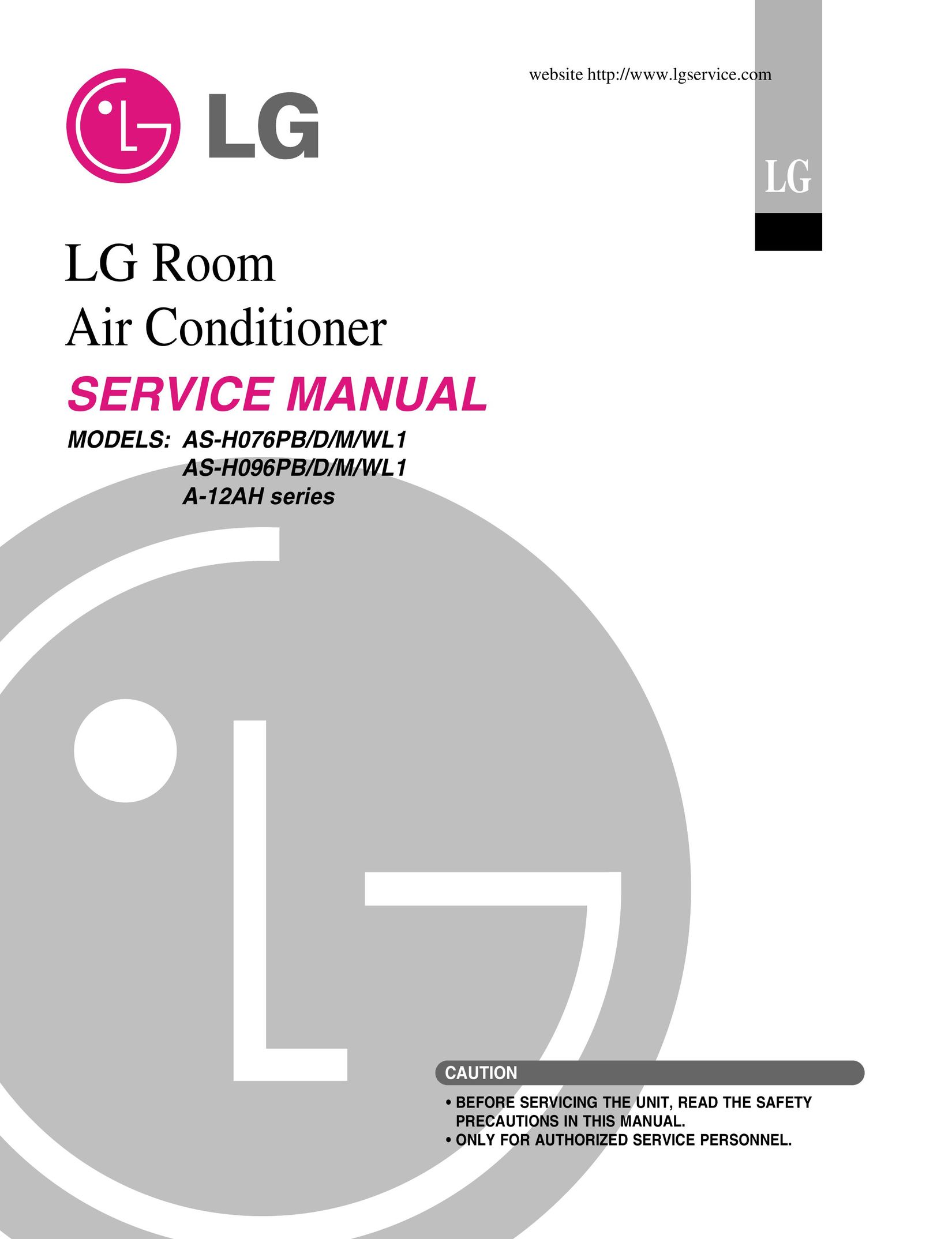 LG Electronics AS-H076PB/D/M/WL1 Air Conditioner User Manual