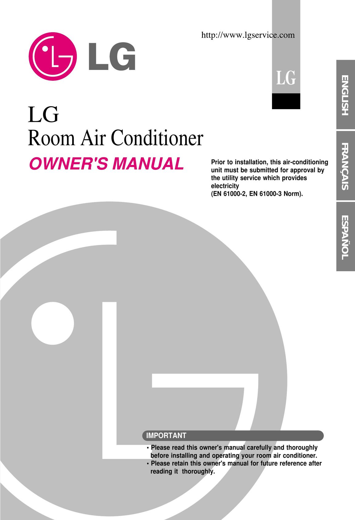 LG Electronics EN 61000-3 Air Conditioner User Manual