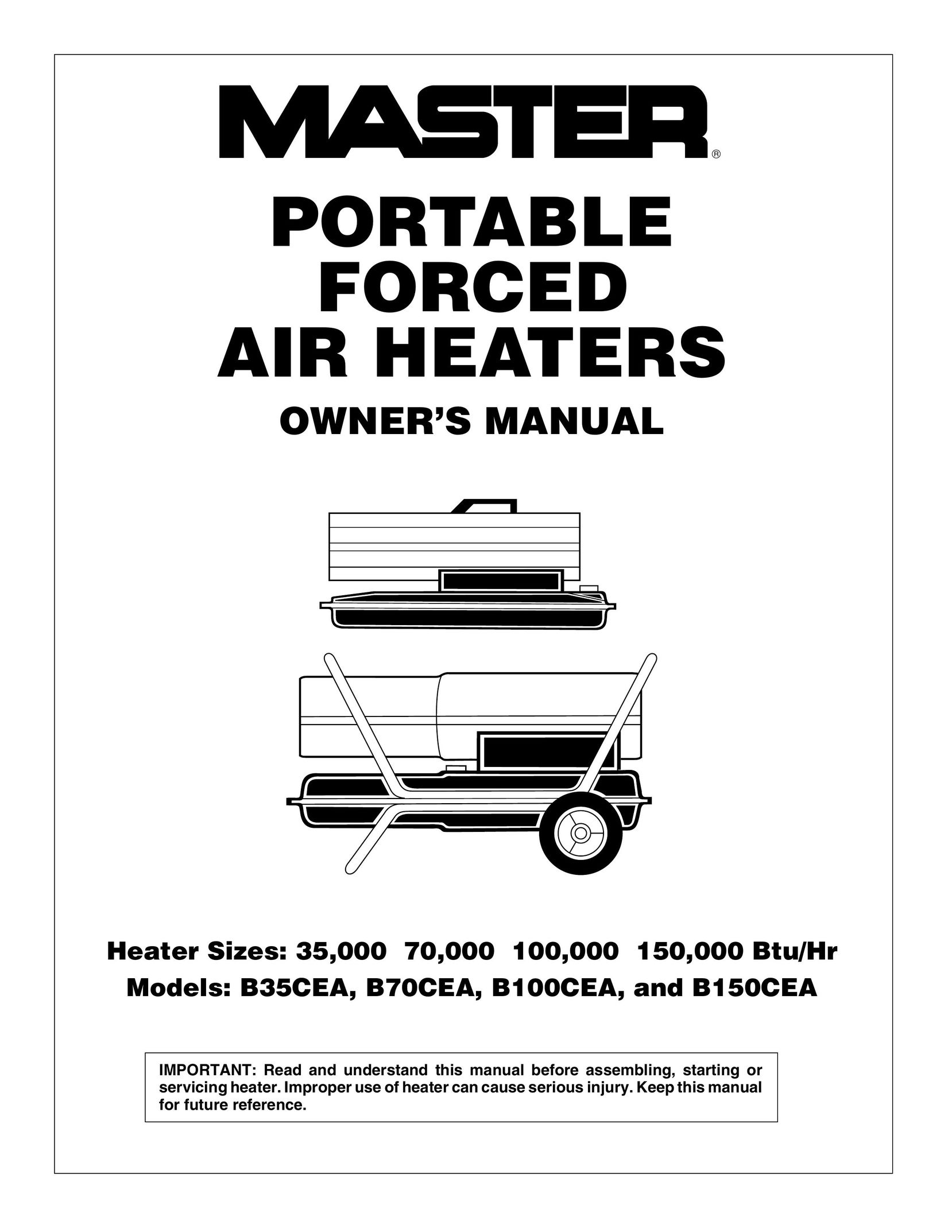 Master Lock B100CEA Air Conditioner User Manual