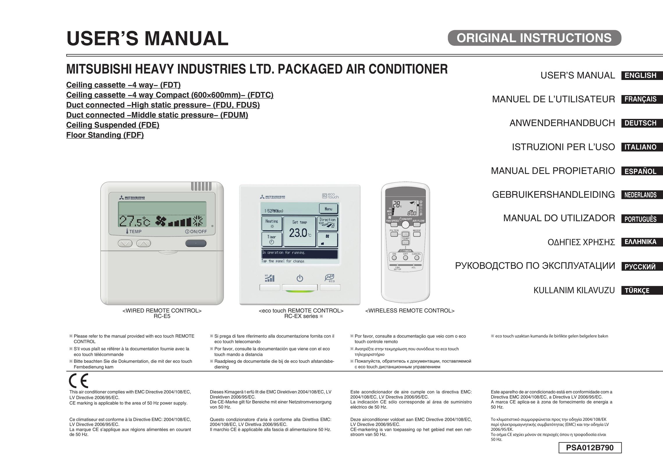 Mitsubishi PSA012B790 Air Conditioner User Manual