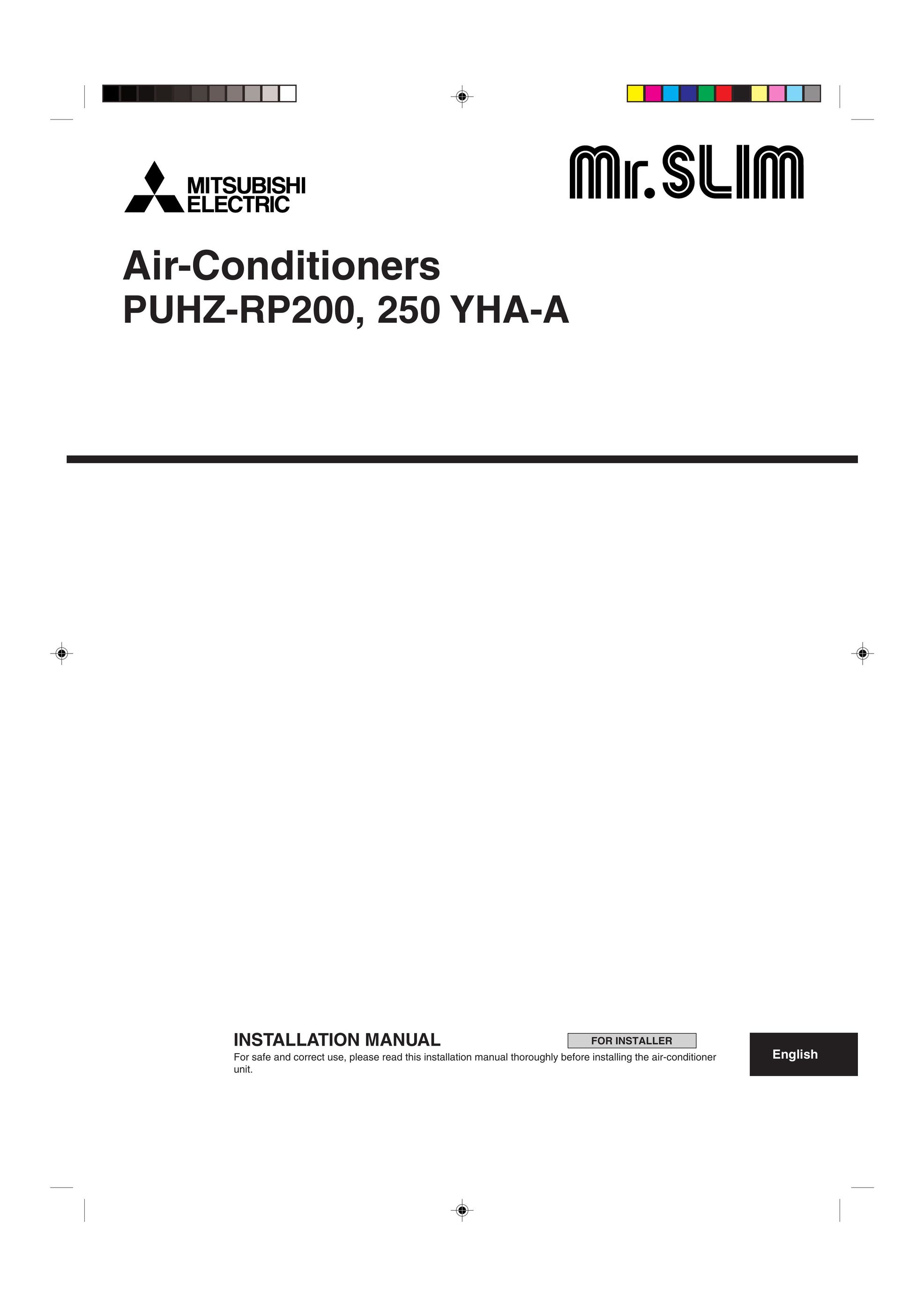 Mitsubishi Electronics 250YHA-A Air Conditioner User Manual