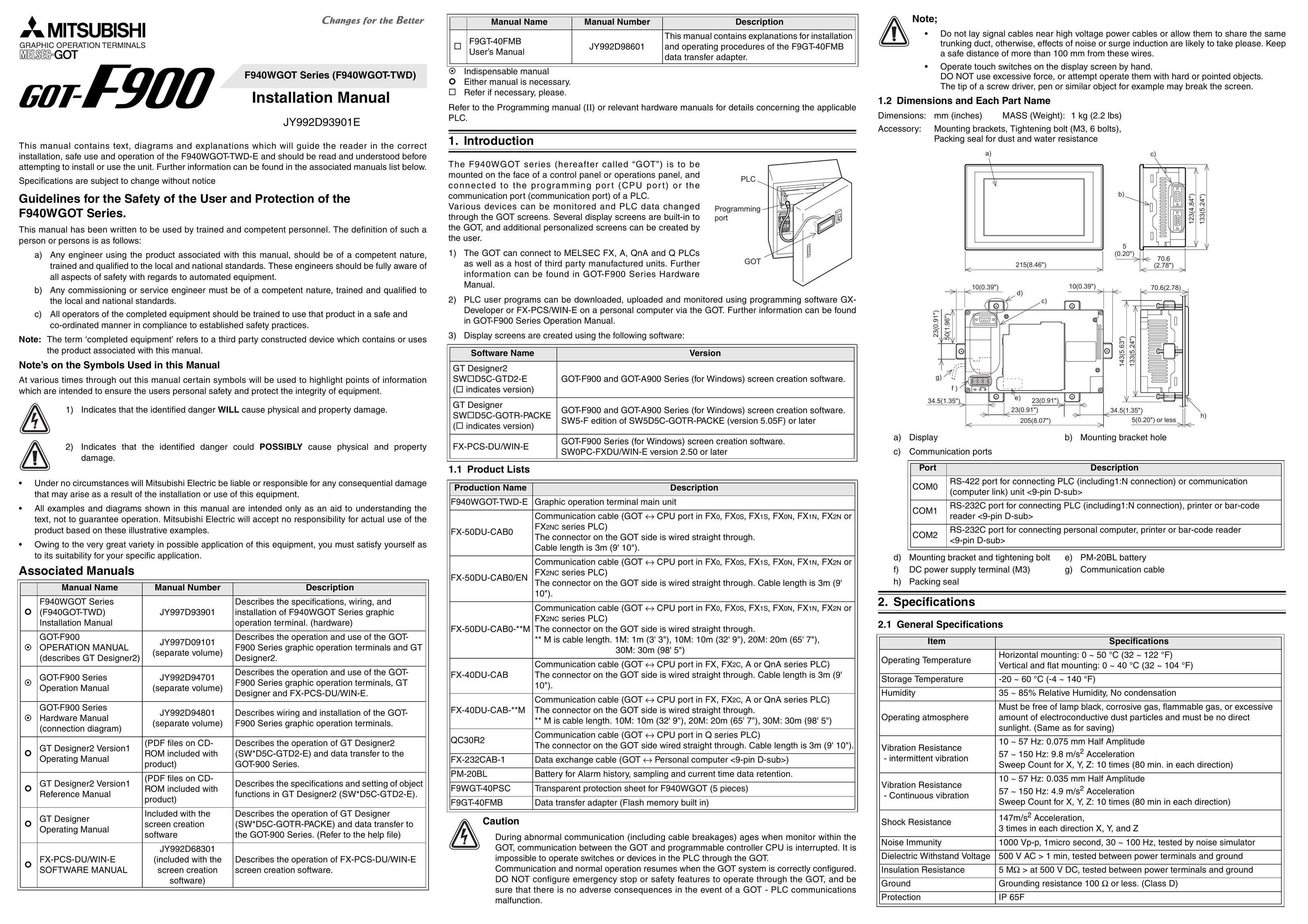 Mitsubishi Electronics JY992D93901E Air Conditioner User Manual