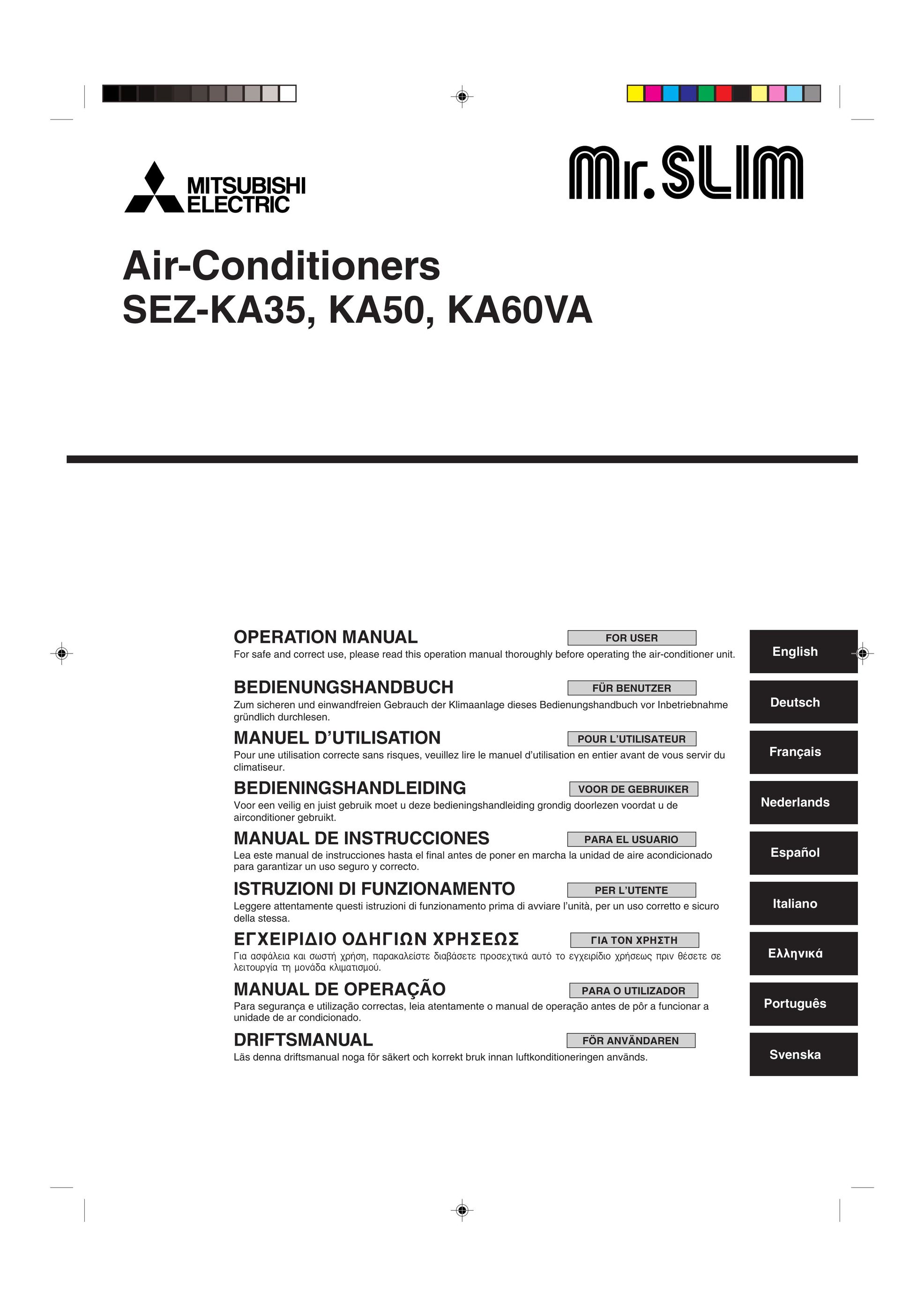 Mitsubishi Electronics KA50 Air Conditioner User Manual