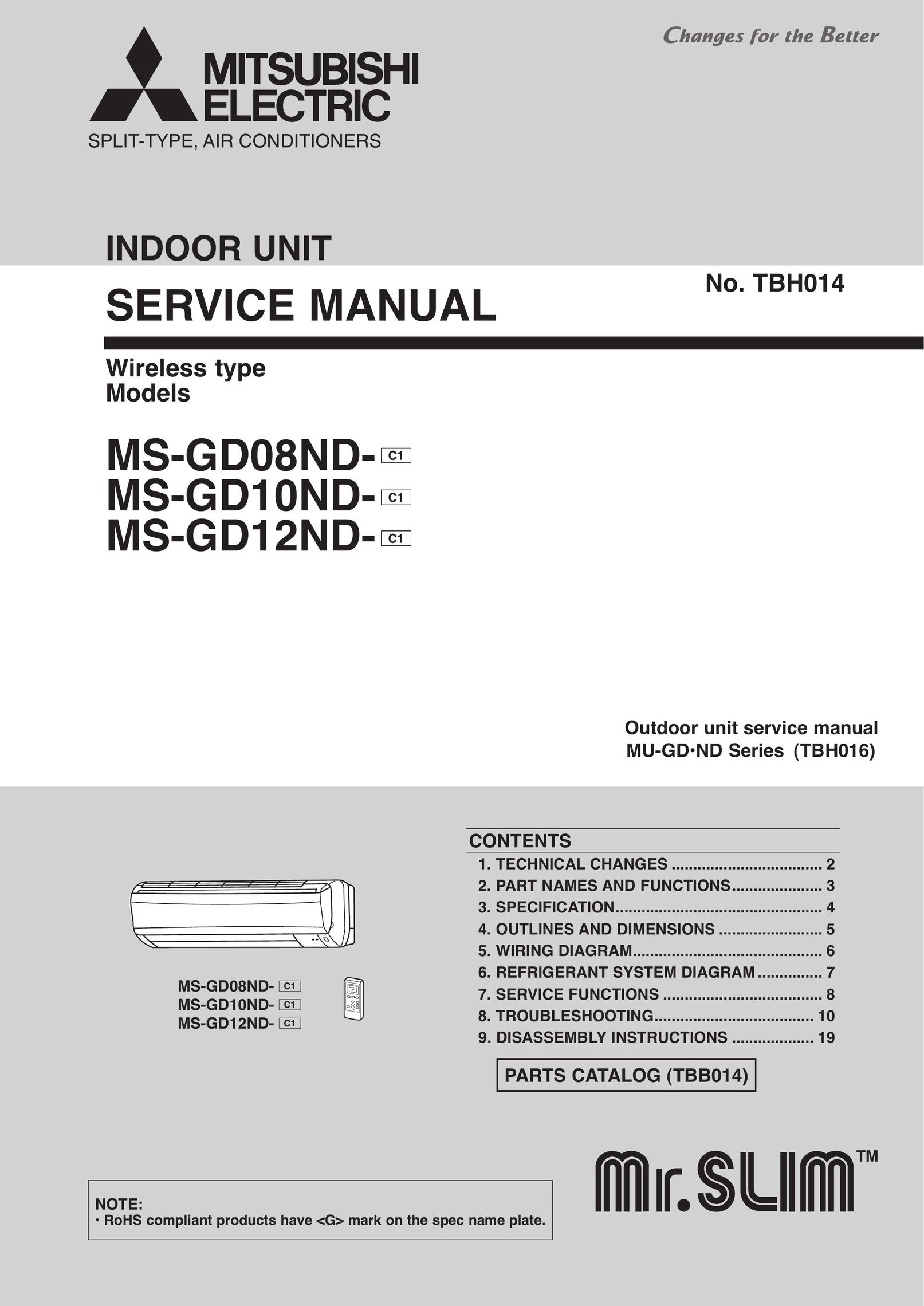 Mitsumi electronic MSGD10ND Air Conditioner User Manual