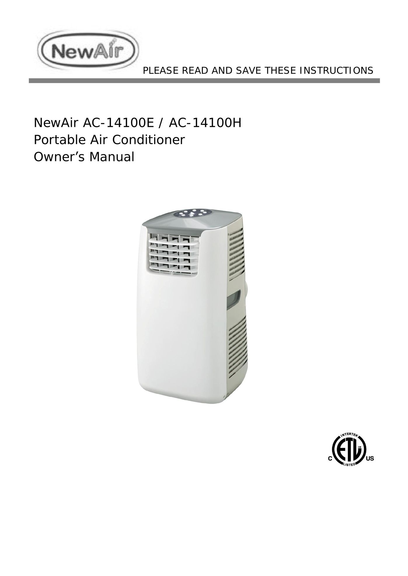 NewAir AC-14100E Air Conditioner User Manual