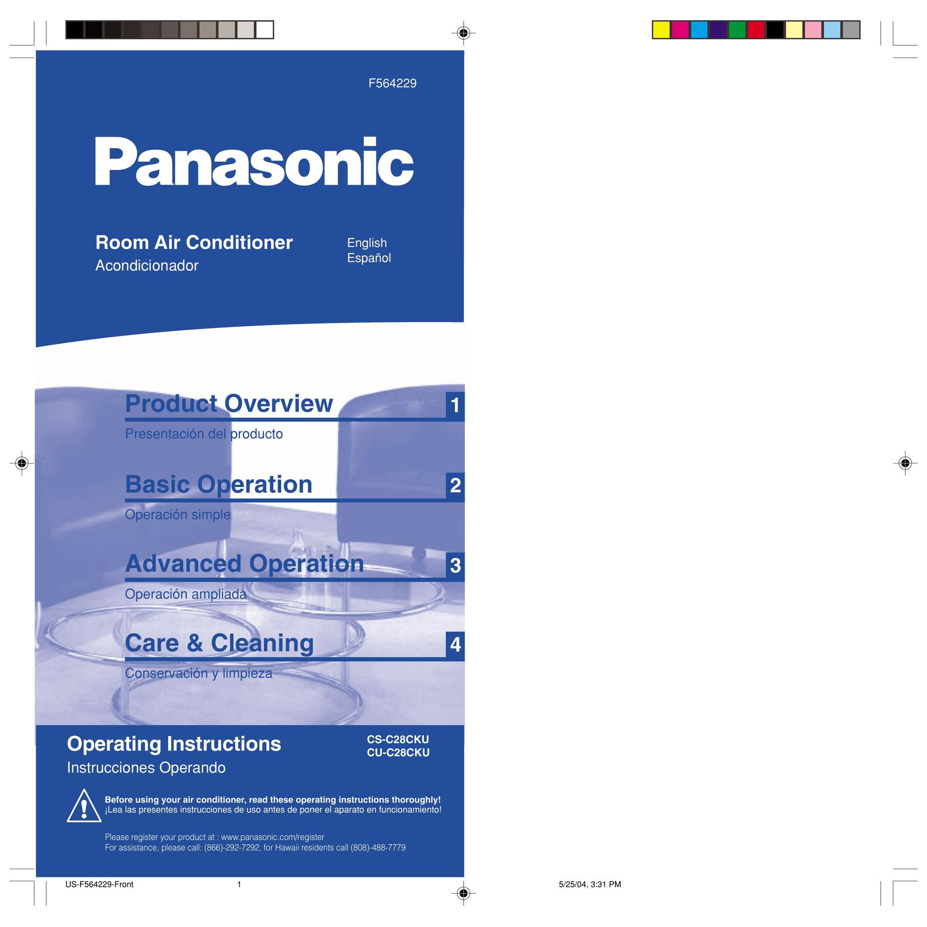 Panasonic CS-C28CKU Air Conditioner User Manual