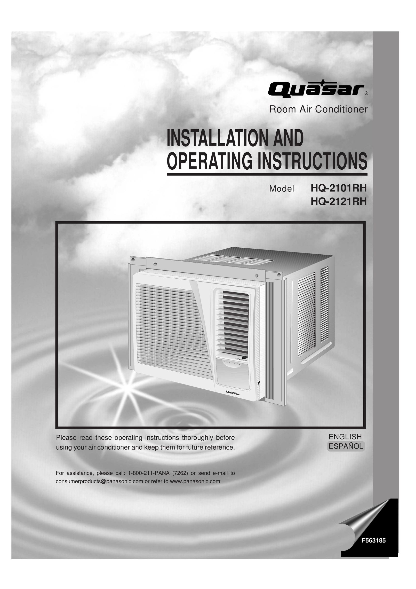 Quasar HQ-2101RH Air Conditioner User Manual