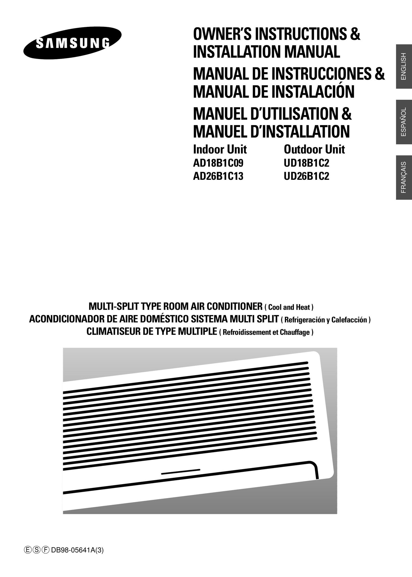 Samsung AD18B1C09 Air Conditioner User Manual