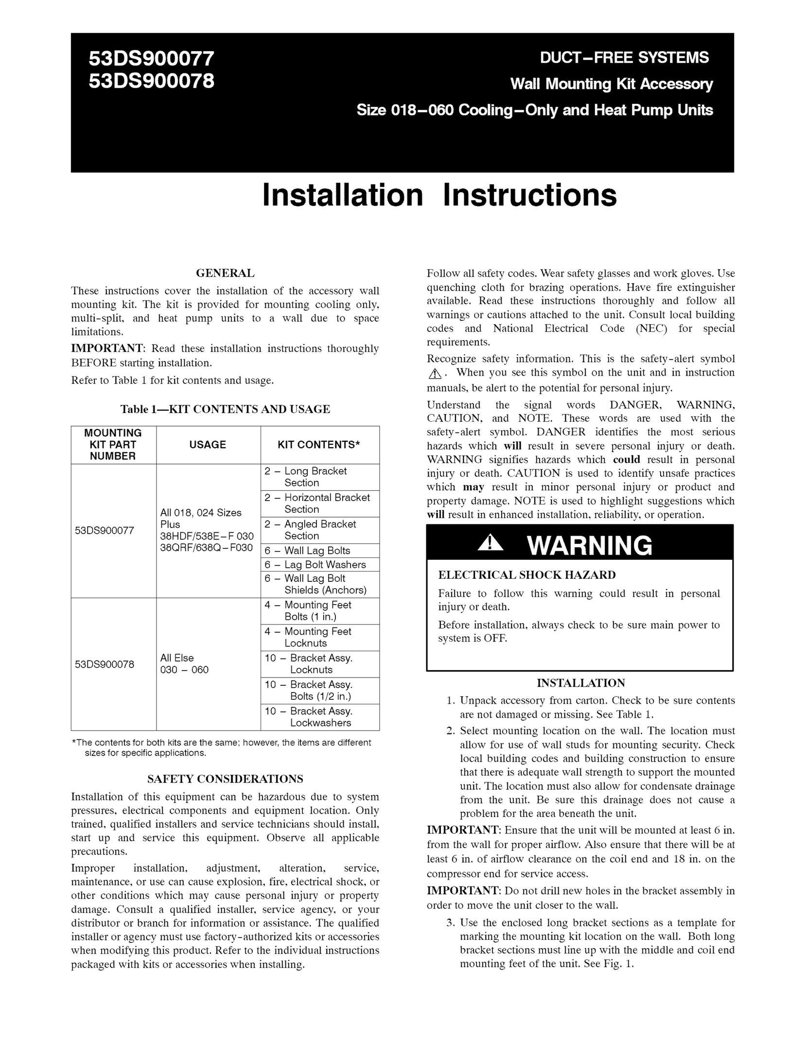 Sears 53DS900077 Air Conditioner User Manual