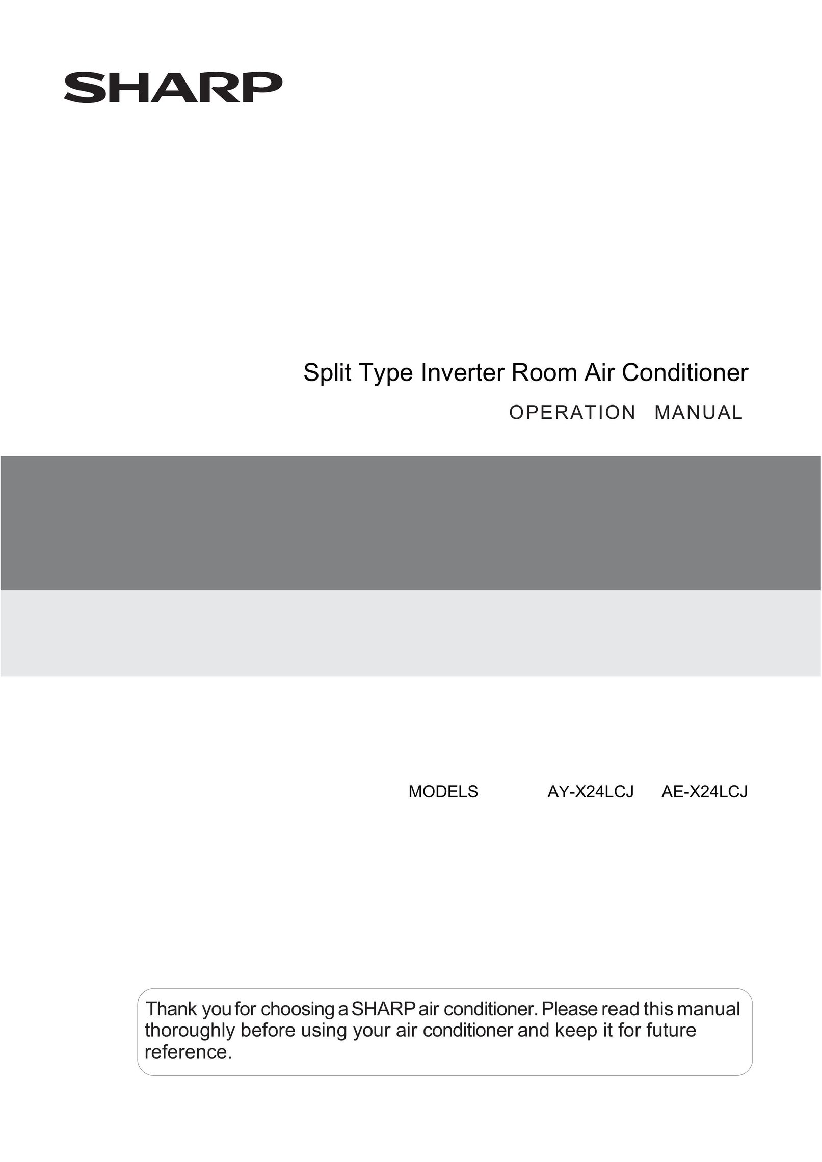 Sharp AE-X24LCJ Air Conditioner User Manual