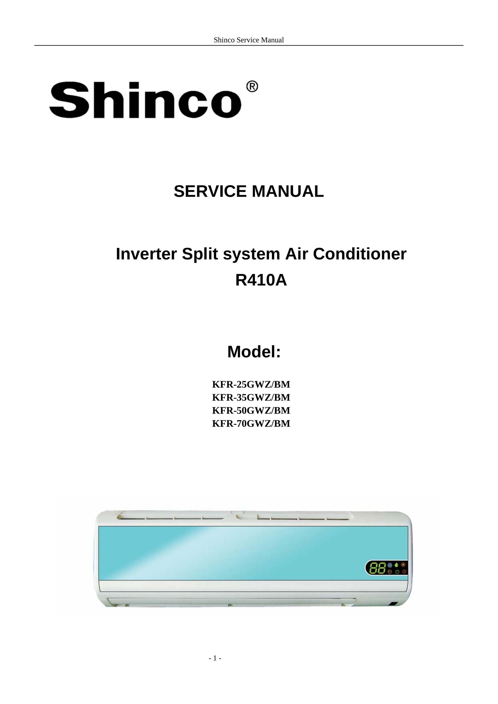 Shinco KFR-25GWZ Air Conditioner User Manual
