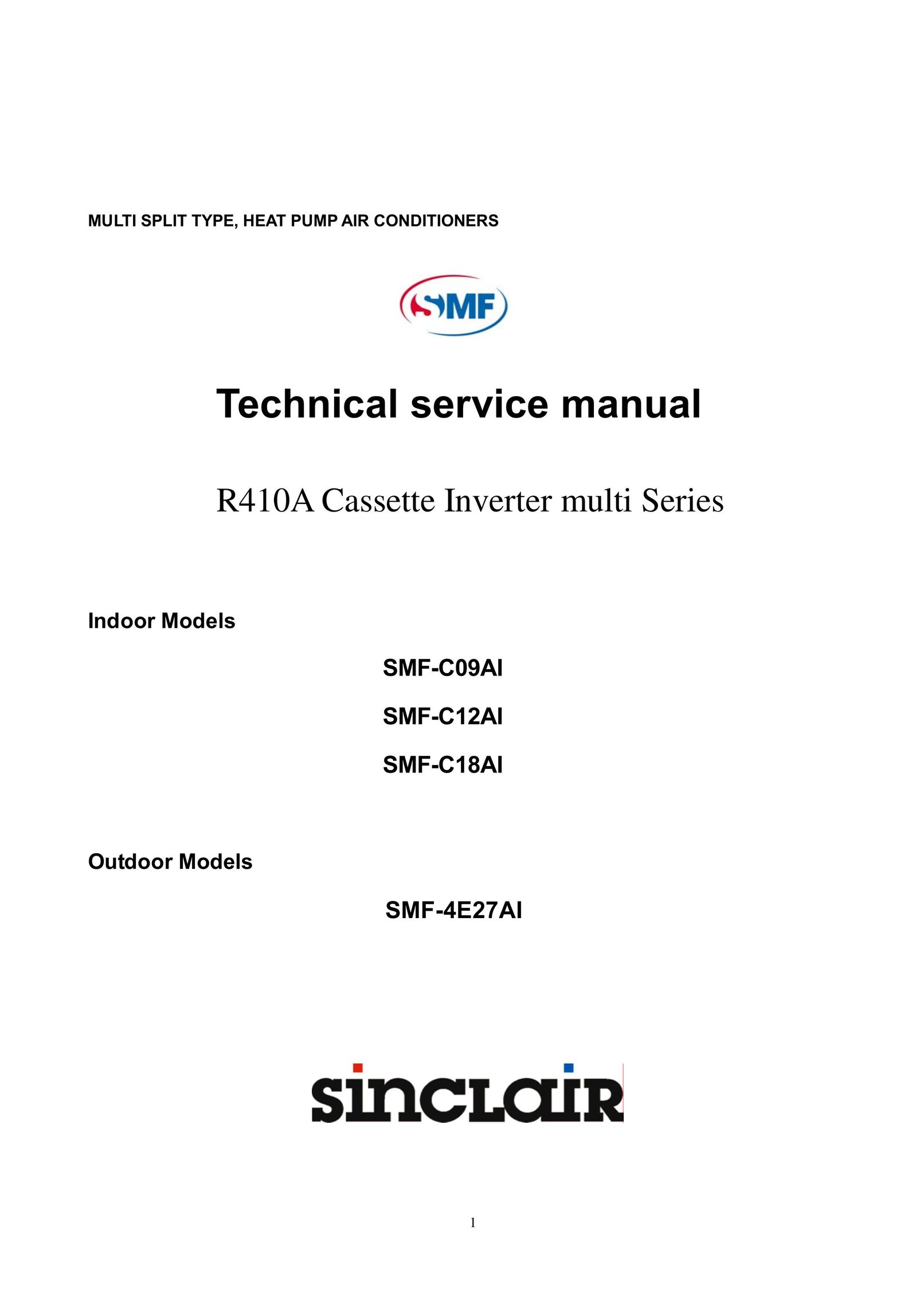 Sinclair SMF-C12AI Air Conditioner User Manual