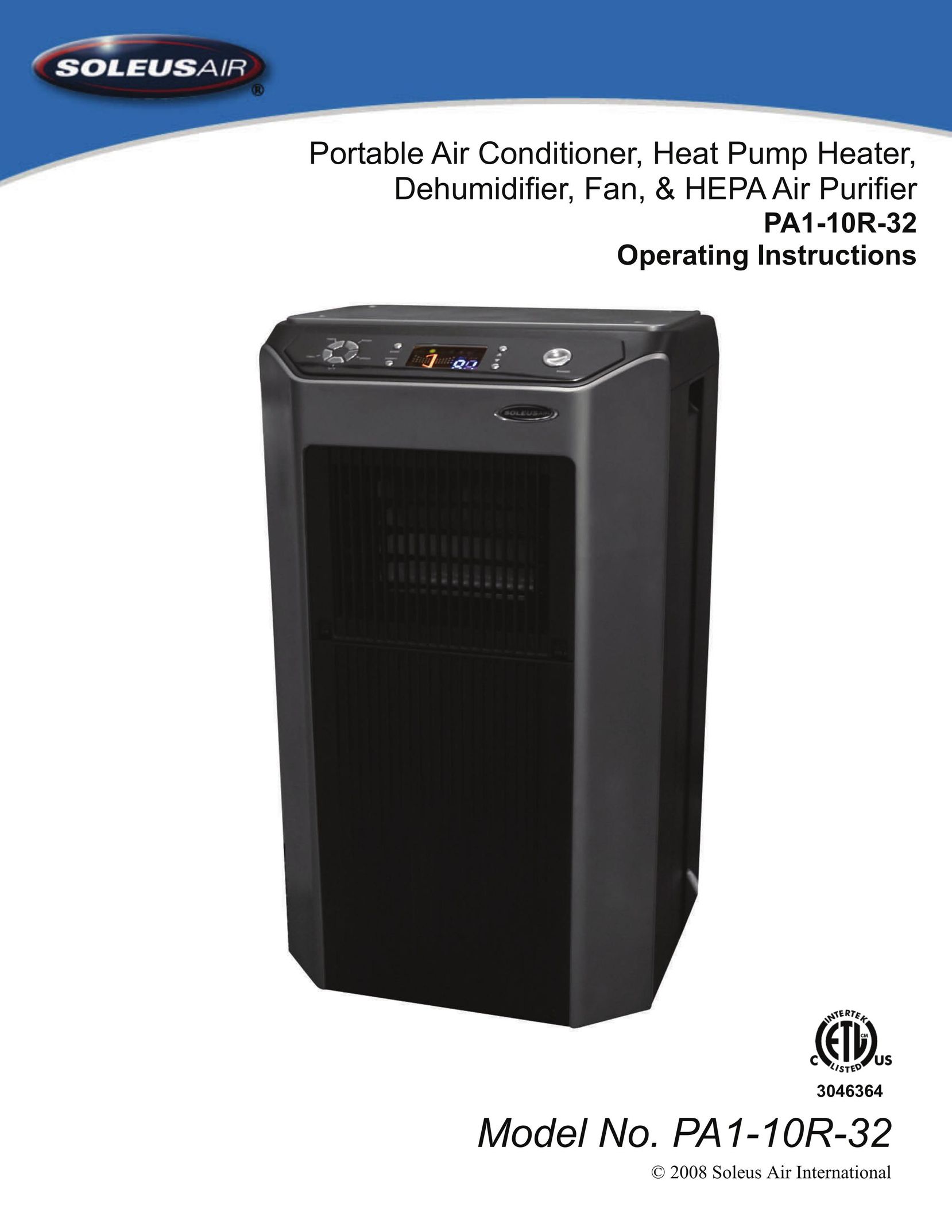 Soleus Air 3046364 Air Conditioner User Manual