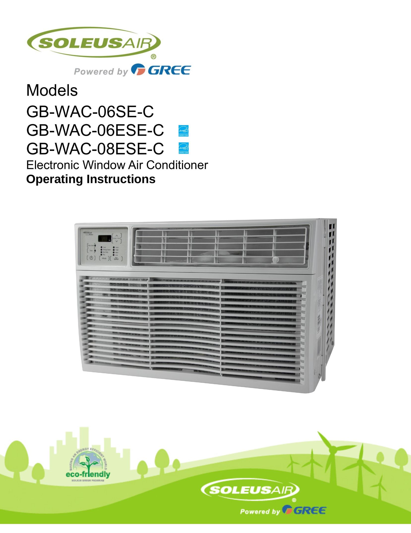 Soleus Air GB-WAC-08ESE-C Air Conditioner User Manual