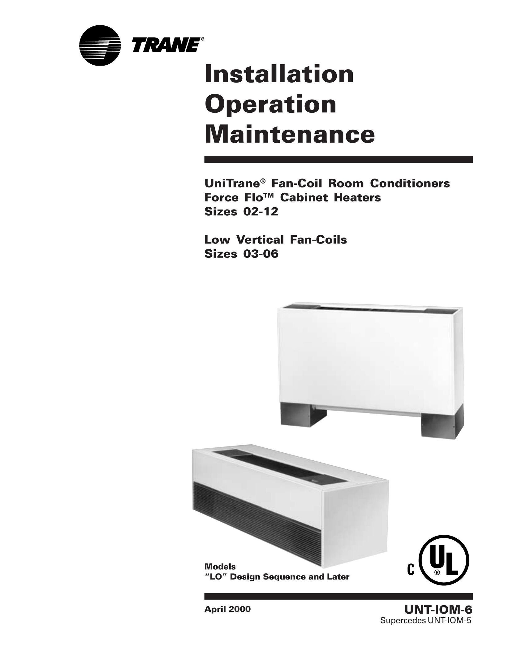 Trane LO Air Conditioner User Manual