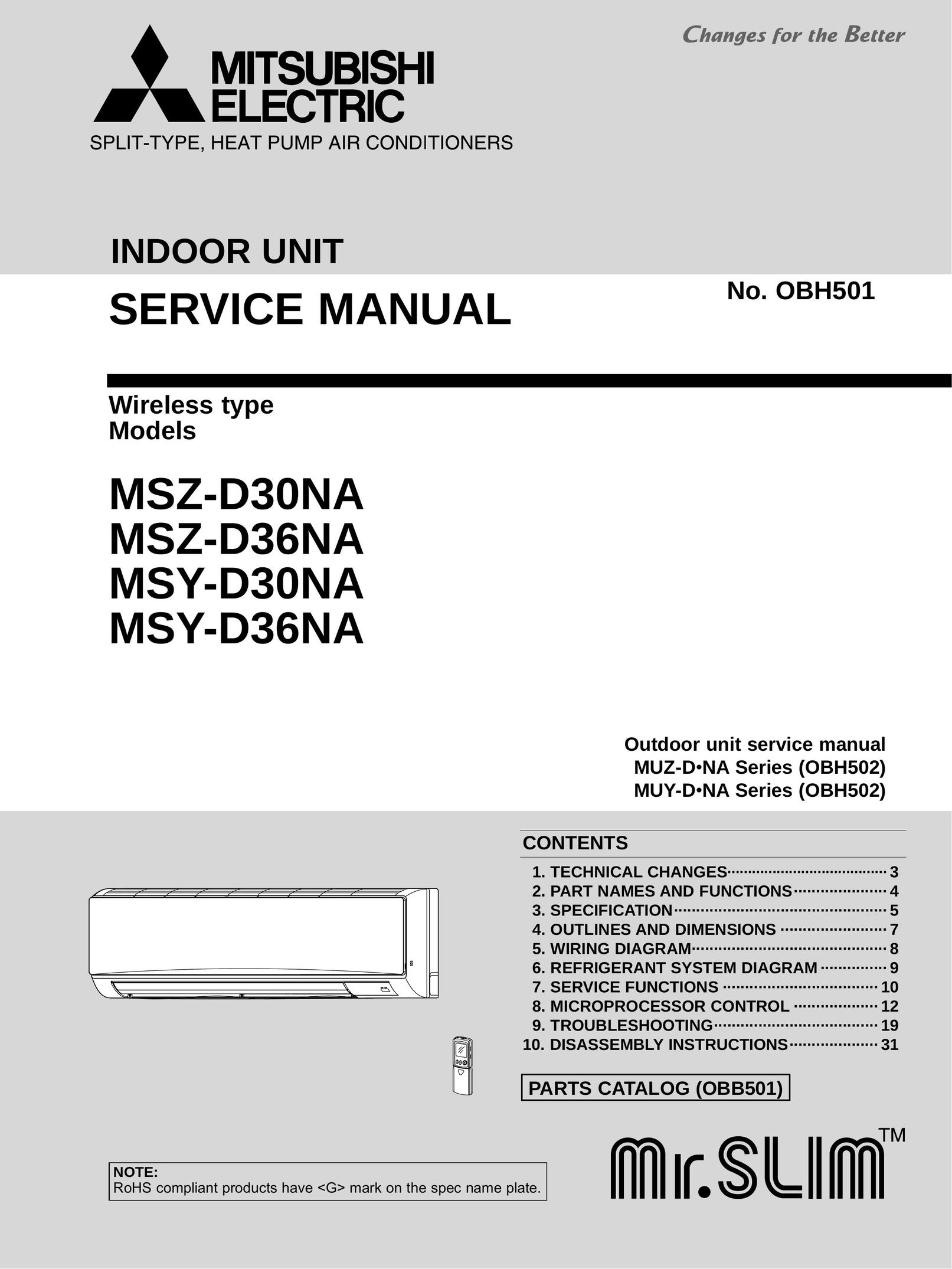 Vermont Casting MSZ-D36NA Air Conditioner User Manual