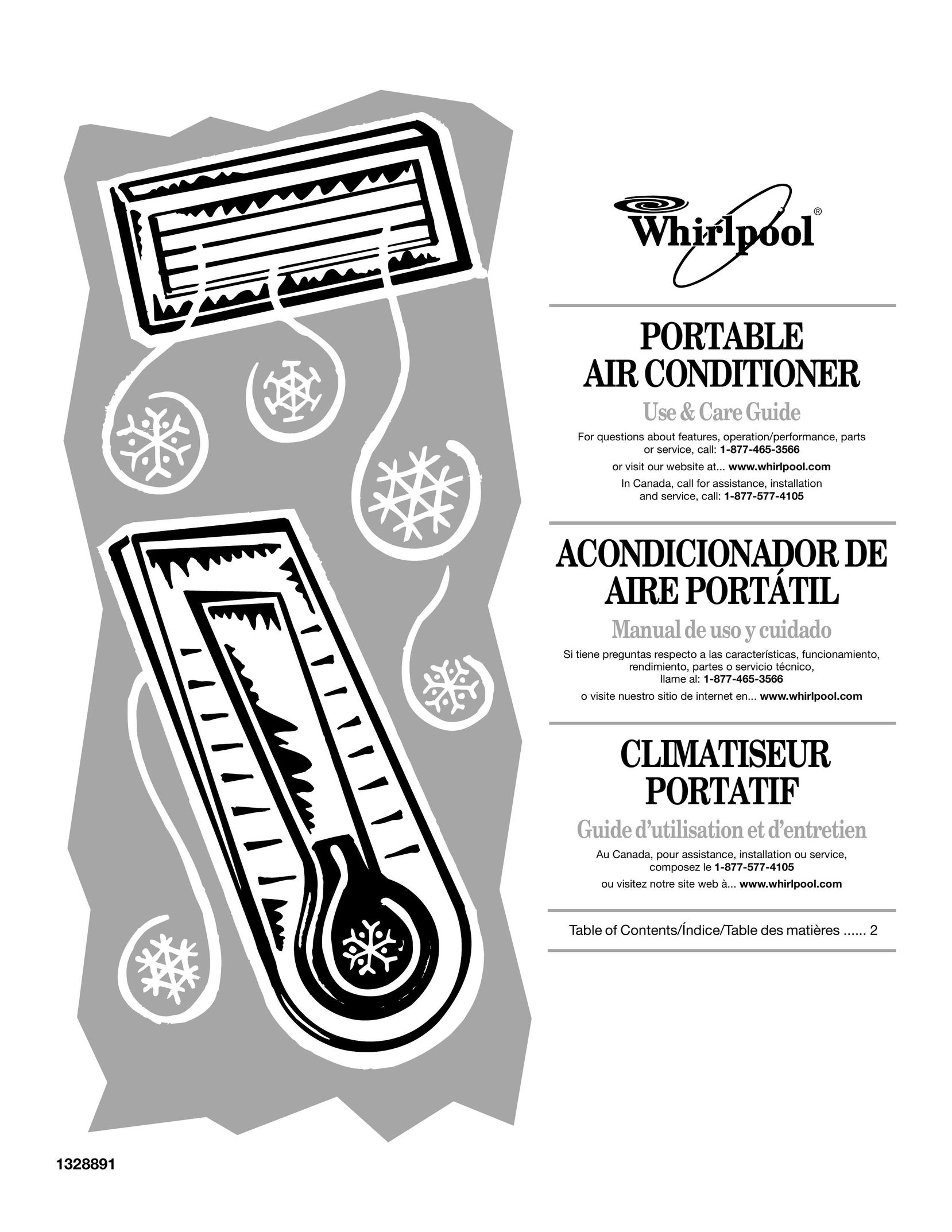 Whirlpool 1328891 Air Conditioner User Manual