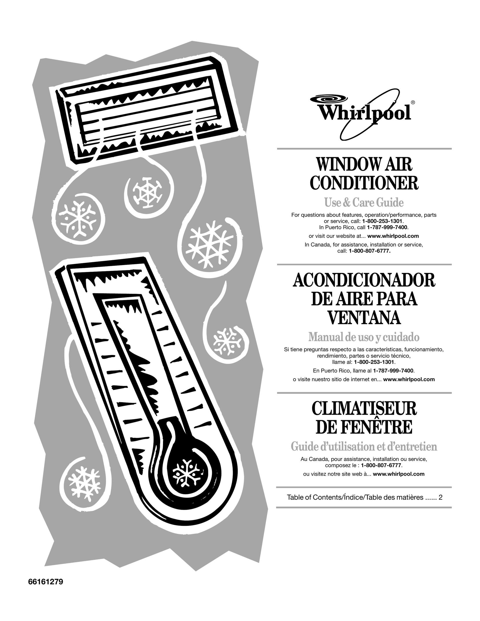 Whirlpool 66161279 Air Conditioner User Manual