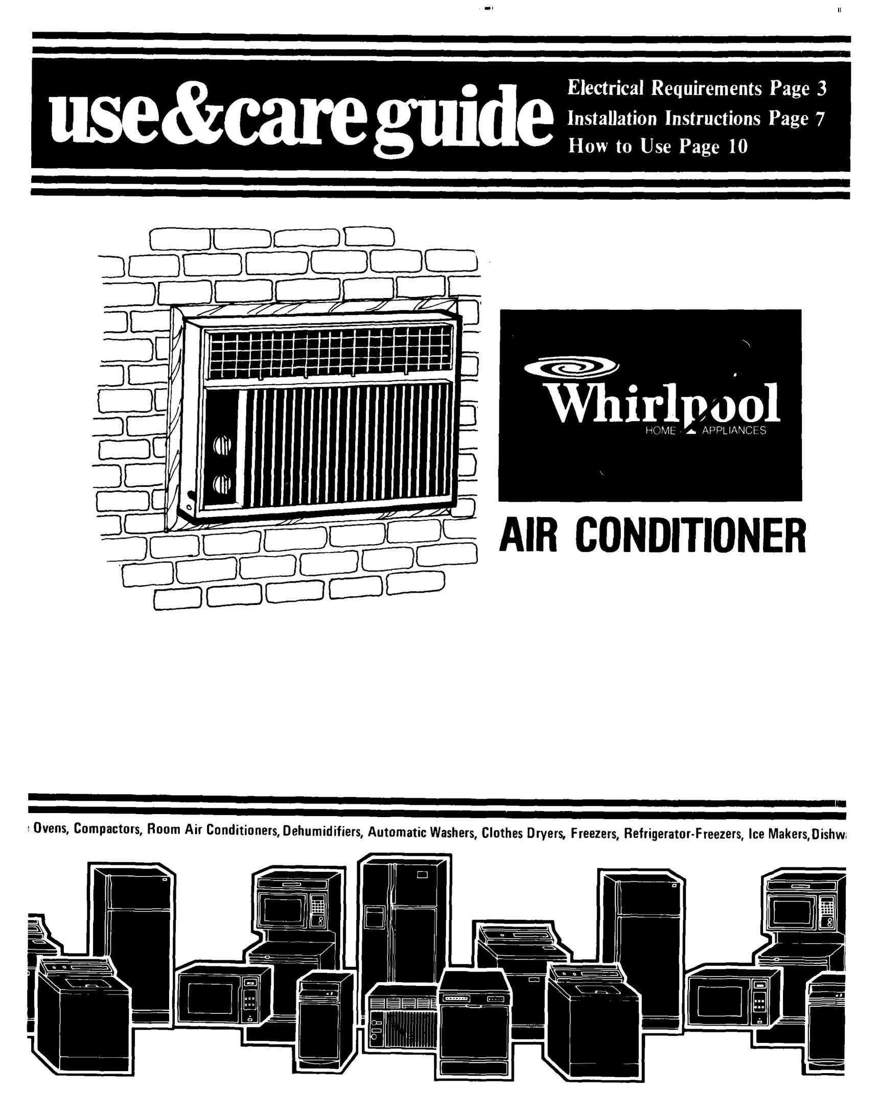 Whirlpool ACE184XM0 Air Conditioner User Manual