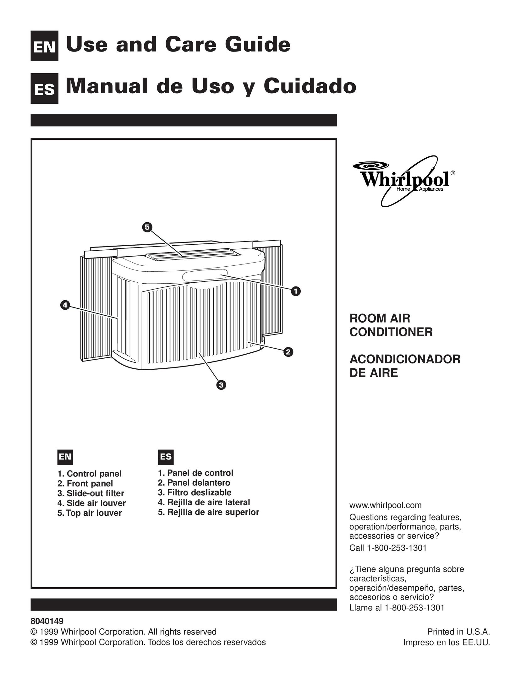 Whirlpool ACG052XJ0 Air Conditioner User Manual