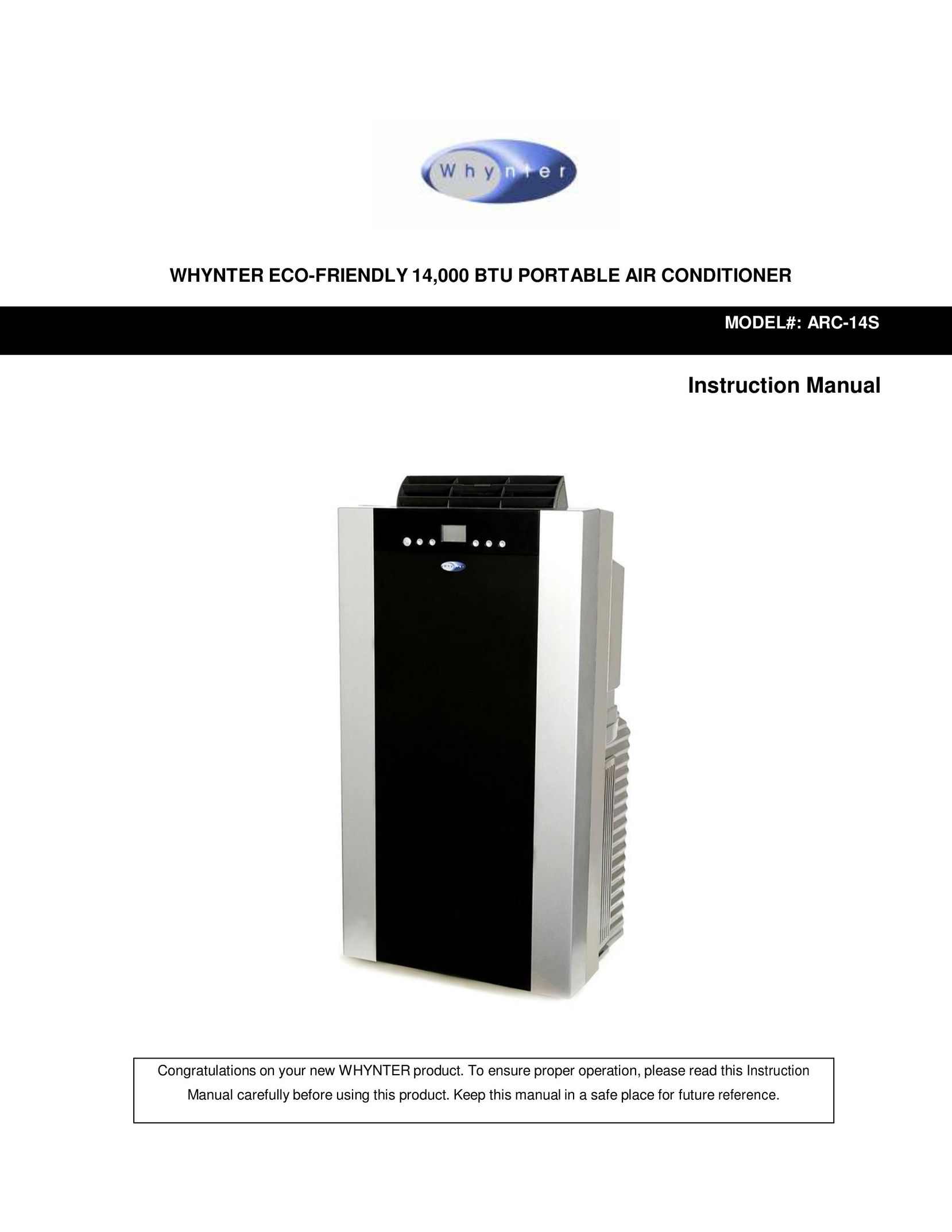 Whynter ARC-14S Air Conditioner User Manual