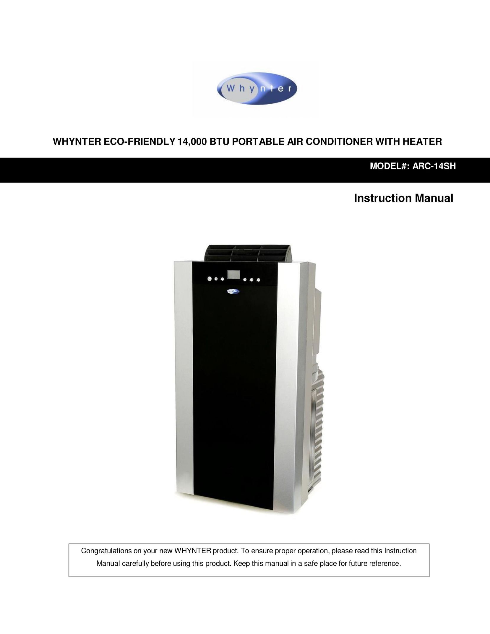 Whynter ARC-14SH Air Conditioner User Manual