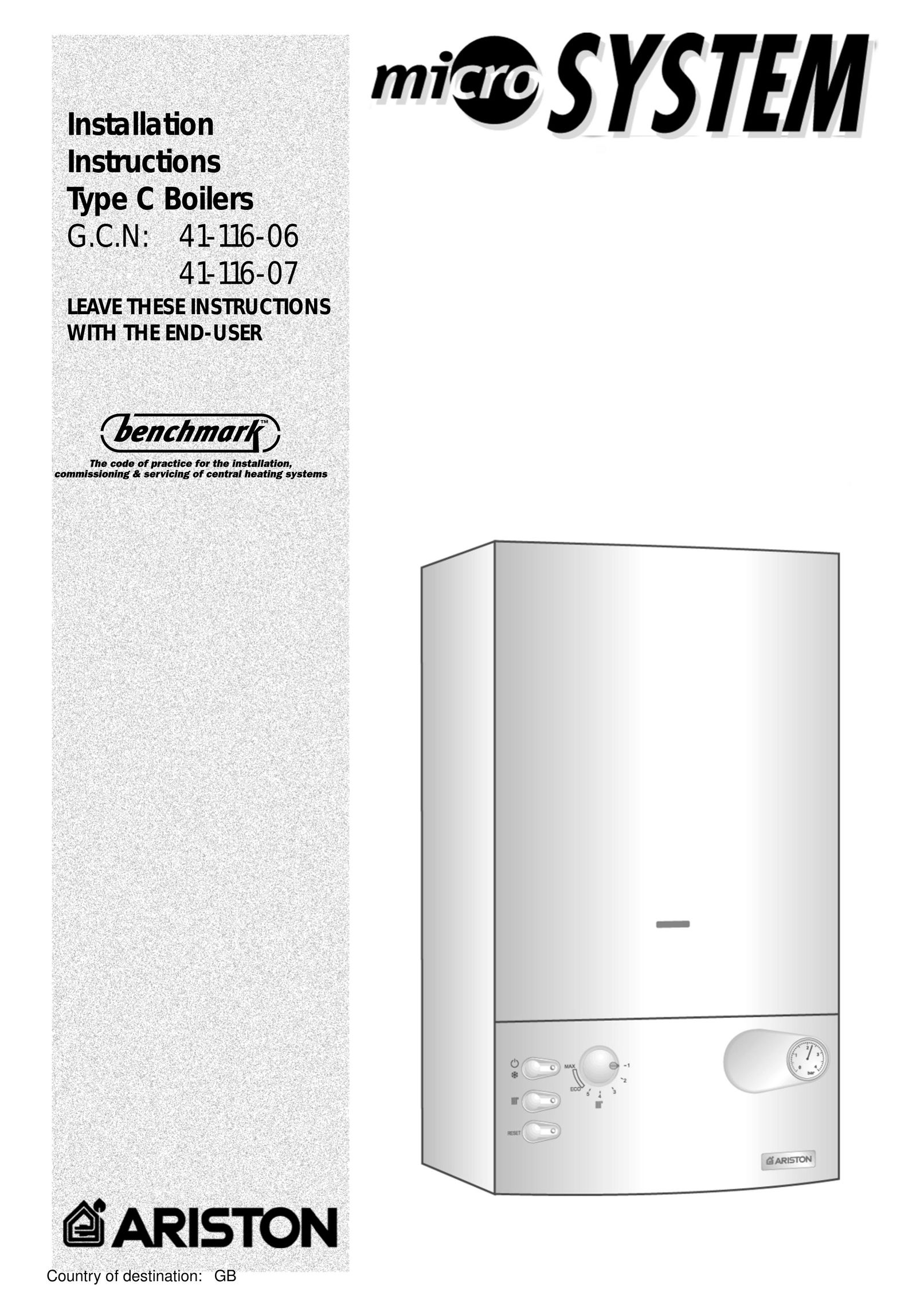 Ariston 41-116-07 Boiler User Manual