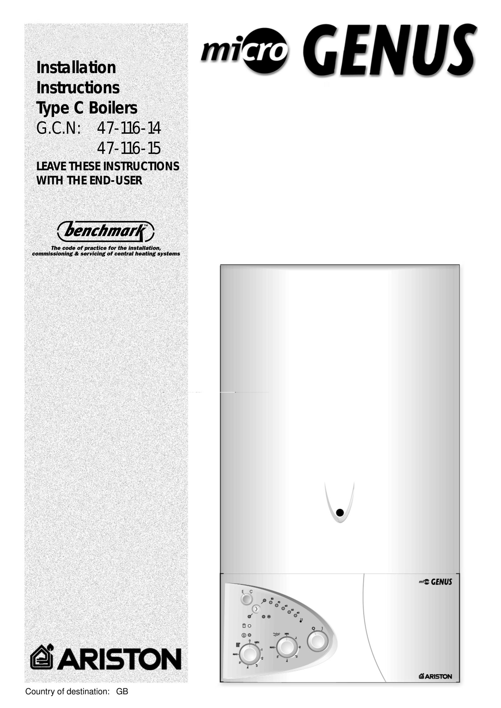 Ariston 47-116-15 Boiler User Manual
