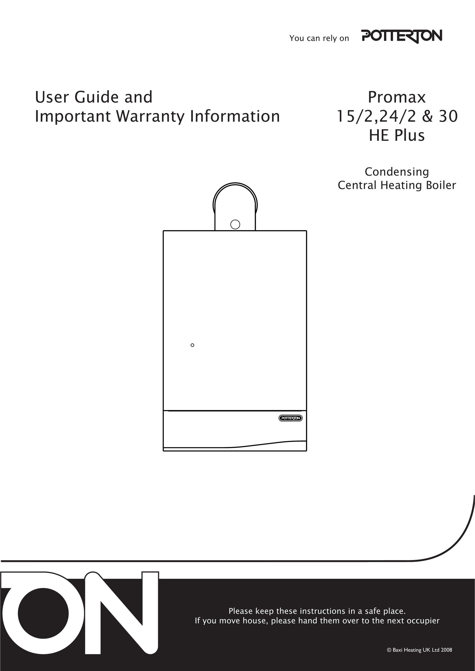 Baxi Potterton Promax 15/2 Boiler User Manual
