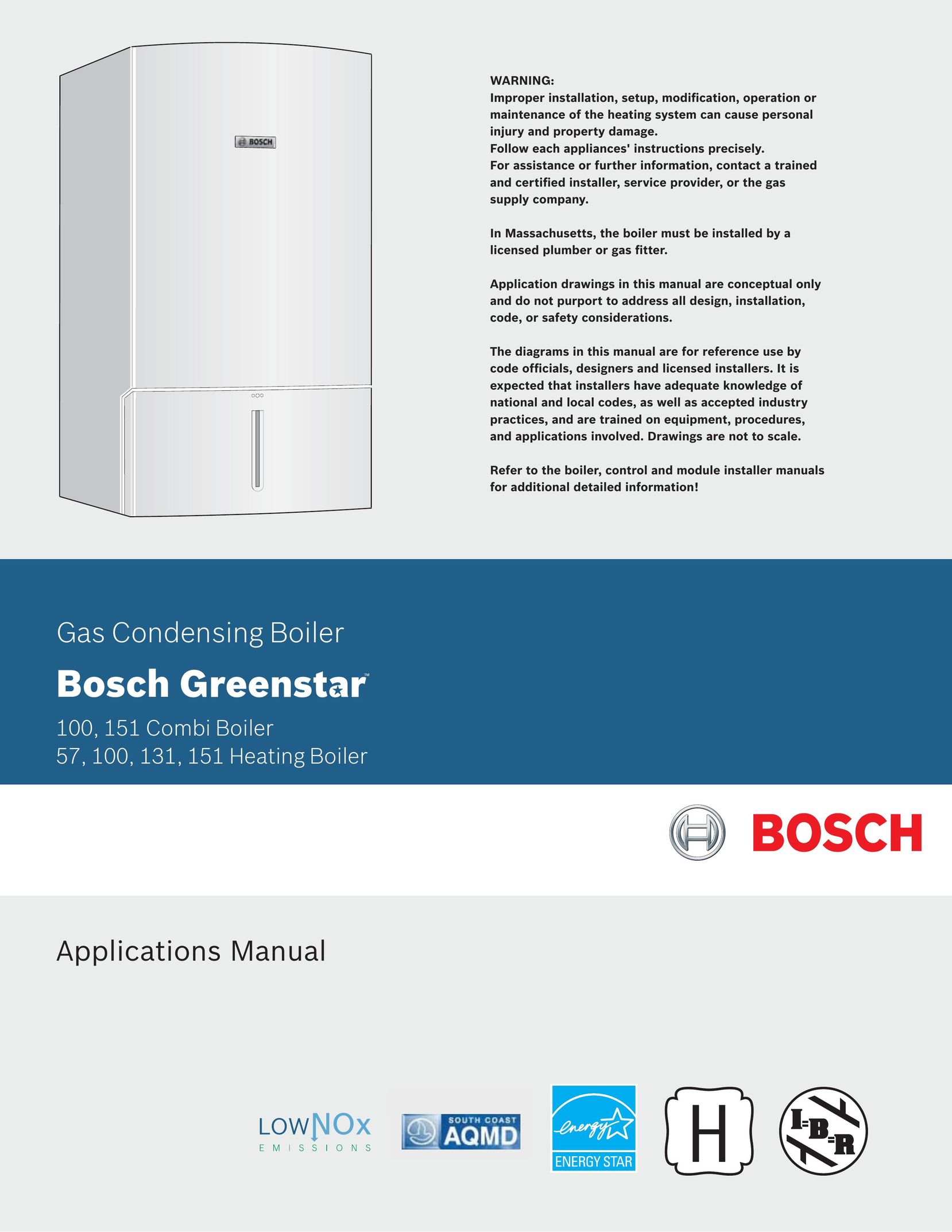 Bosch Appliances 100 Combi Boiler Boiler User Manual
