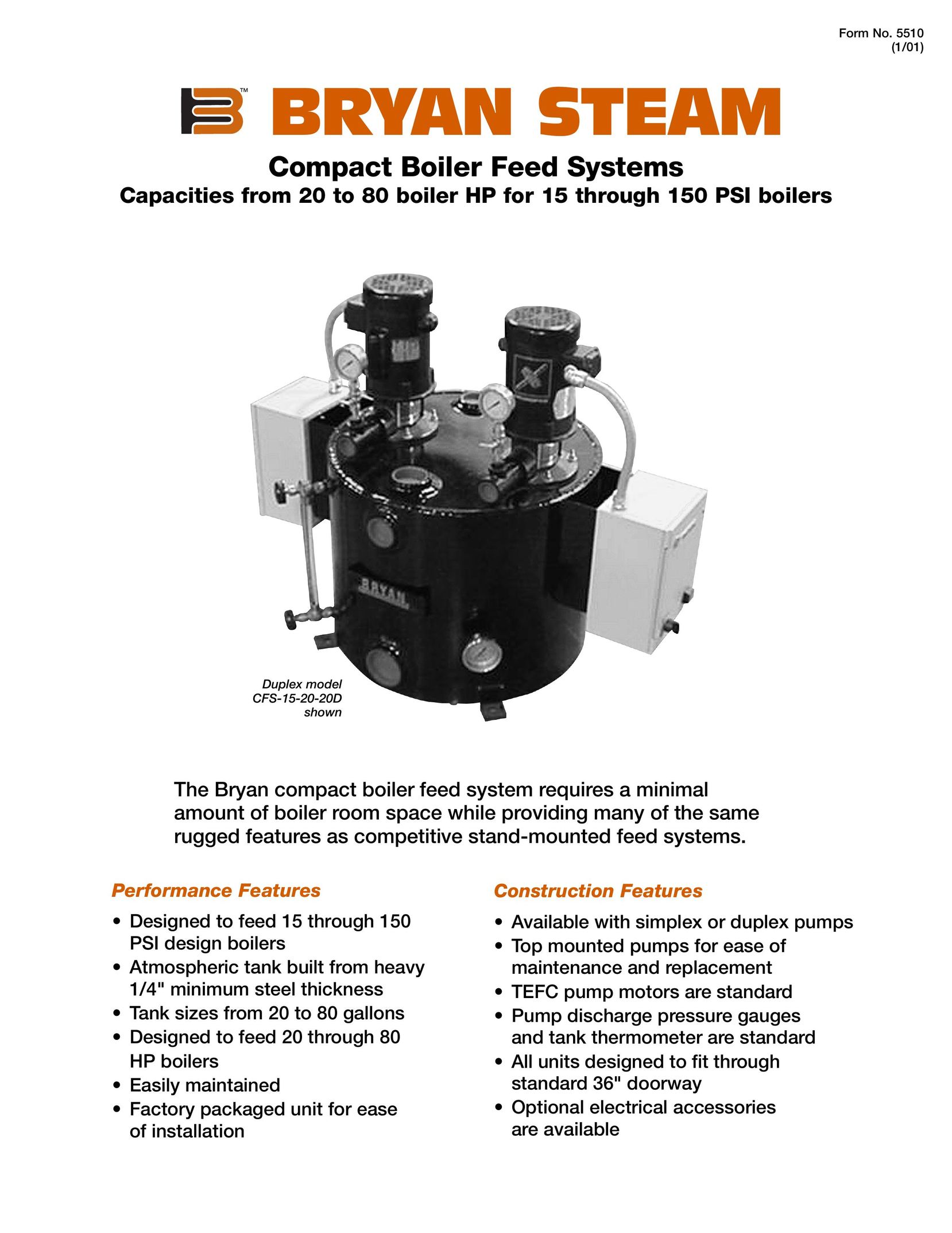 Bryan Boilers CFS-15-20-20D Boiler User Manual