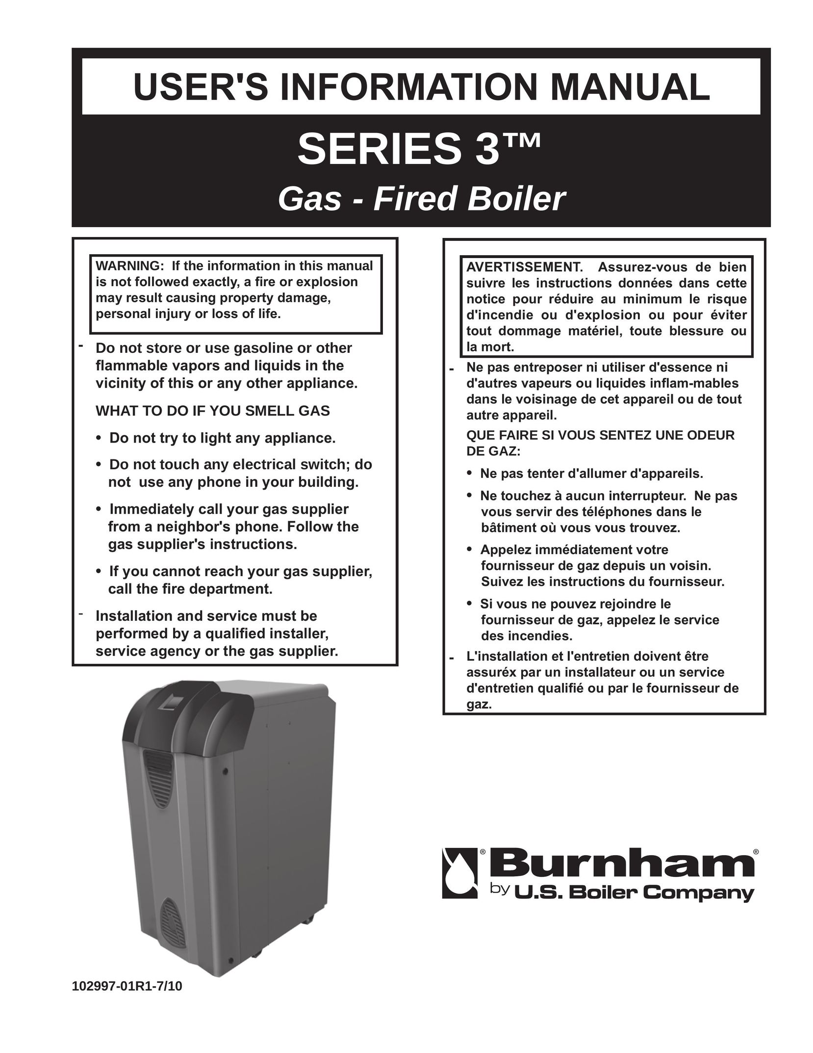 Burnham 1099-01R1-/10 Boiler User Manual