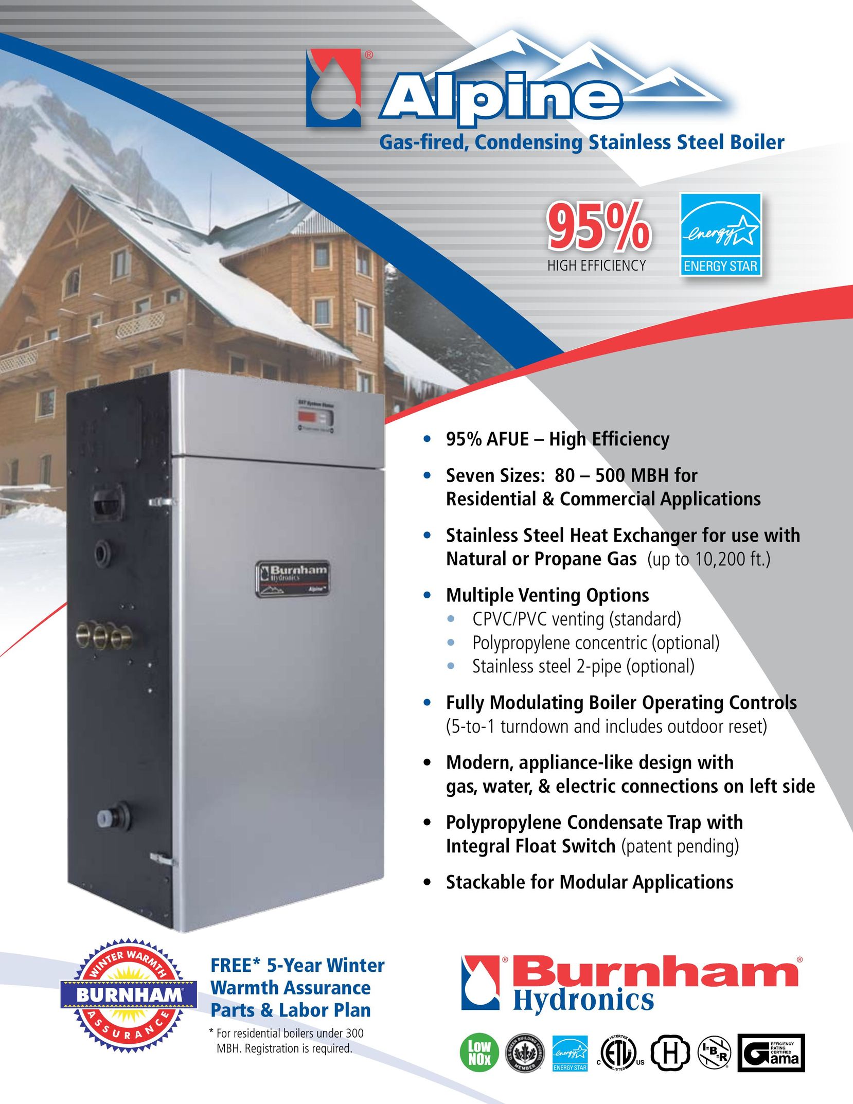 Burnham Condensing Stainless Steel Boiler User Manual