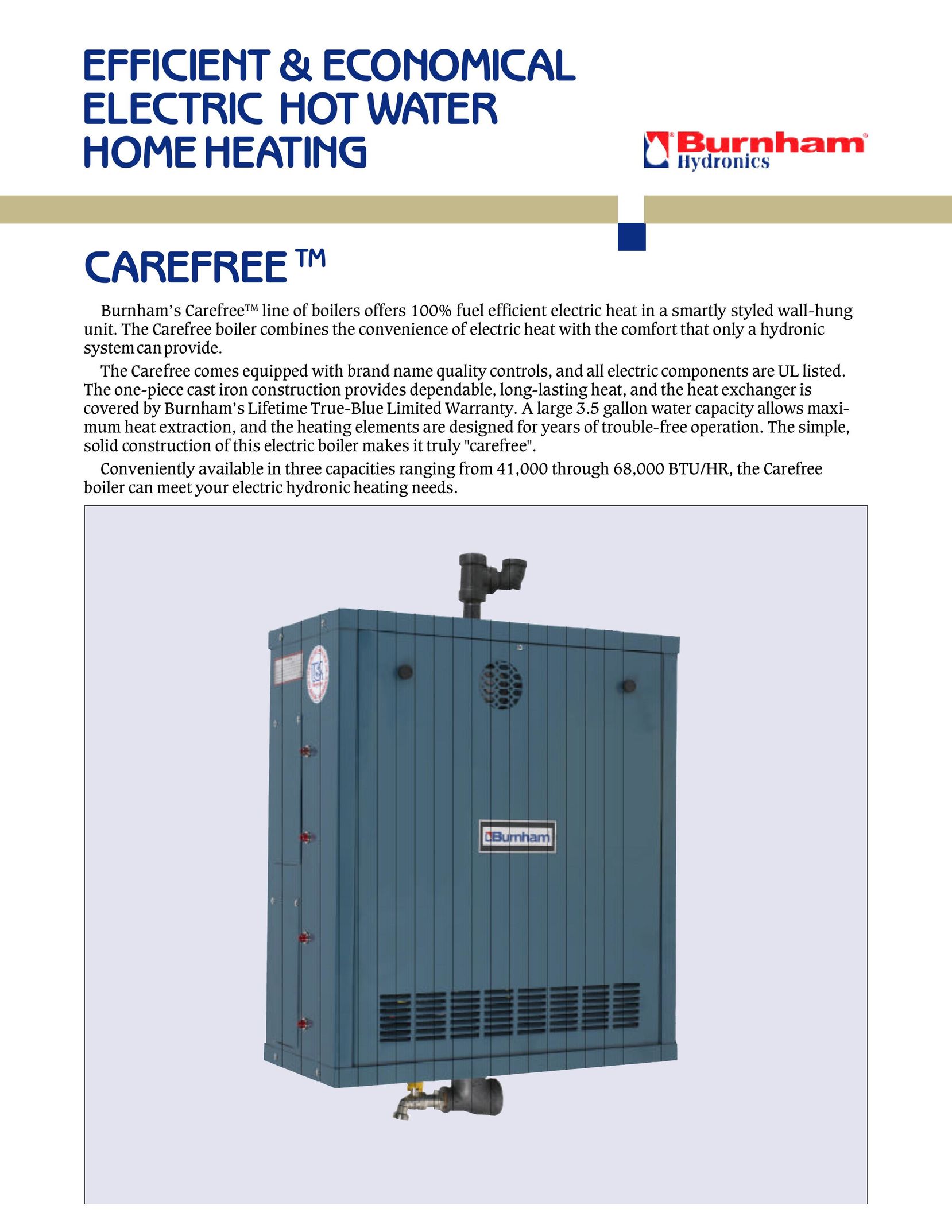 Burnham DOE Boiler User Manual