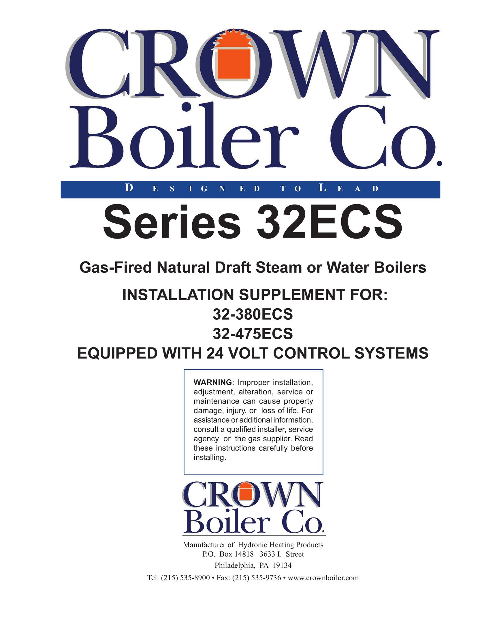 Crown Boiler 32-380ECS Boiler User Manual