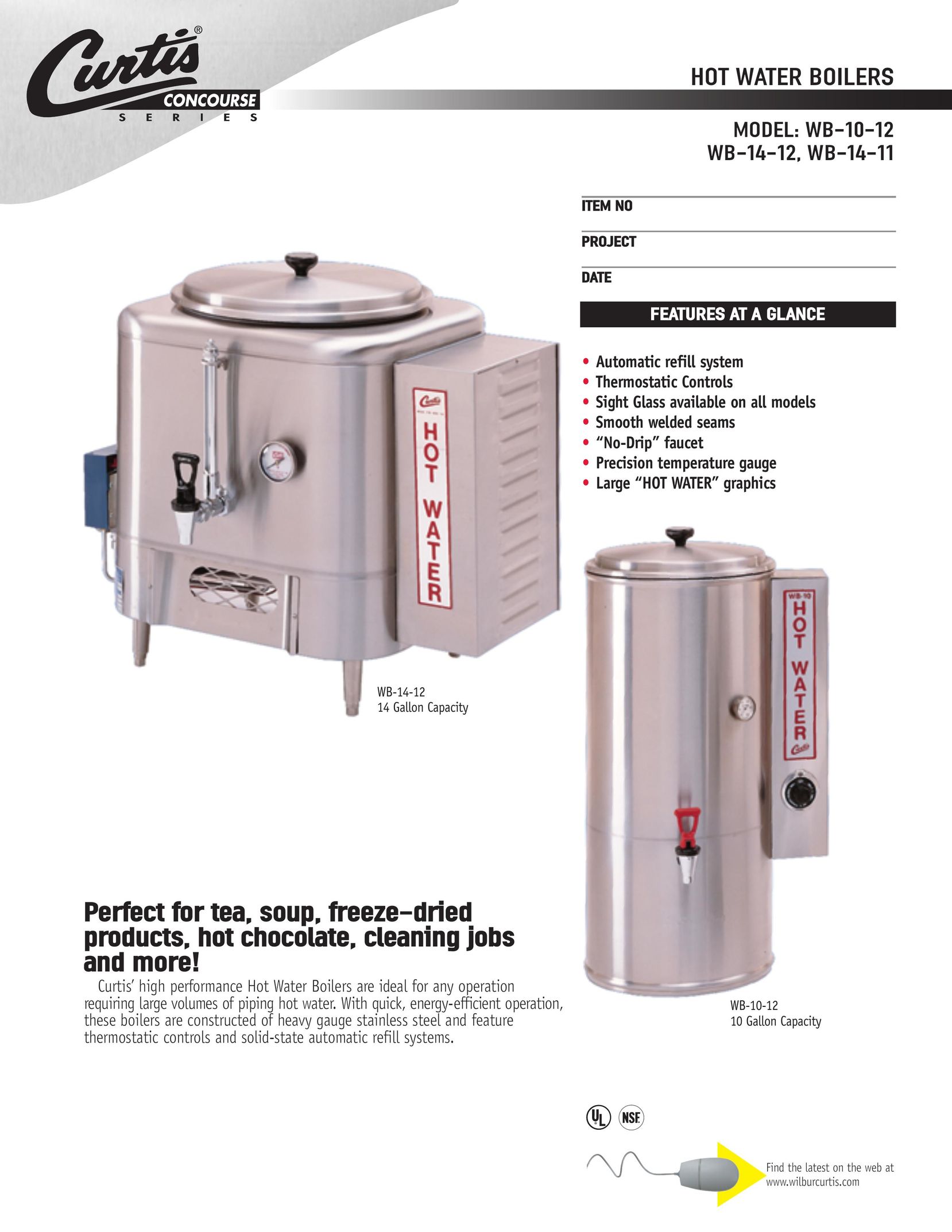 Curtis WB-14-11 Boiler User Manual