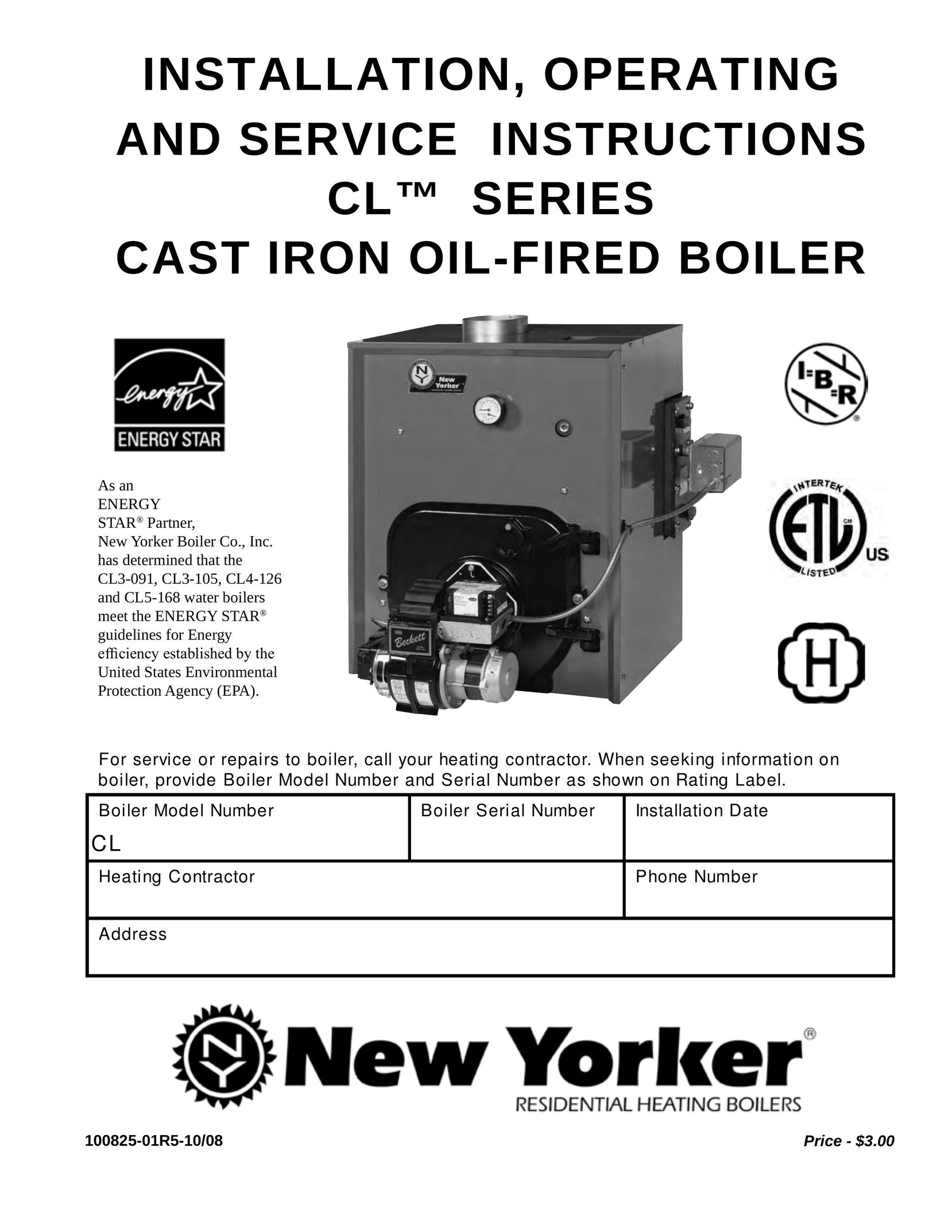 Energy Tech Laboratories 40 Series Boiler User Manual