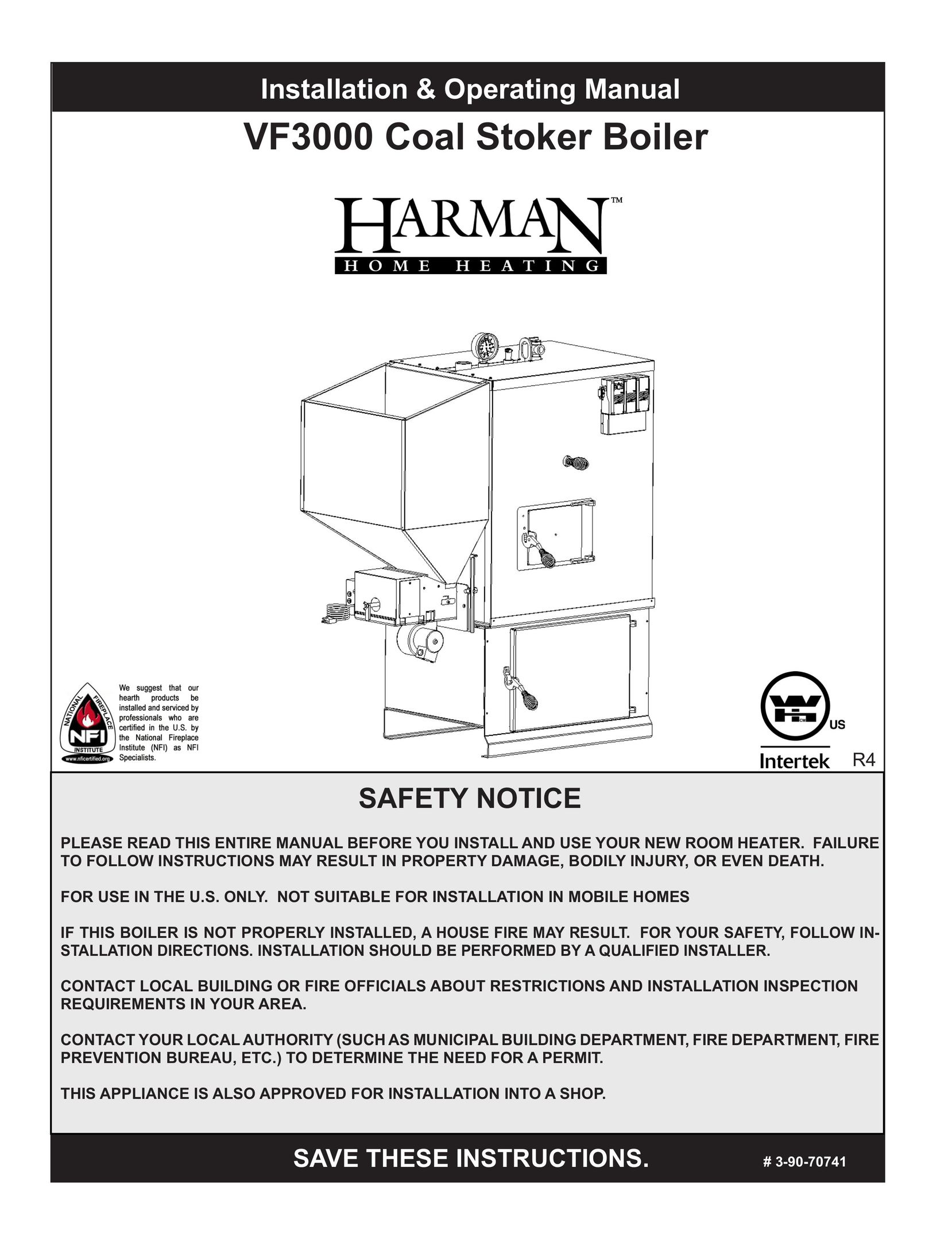 Harman VF3000 Boiler User Manual