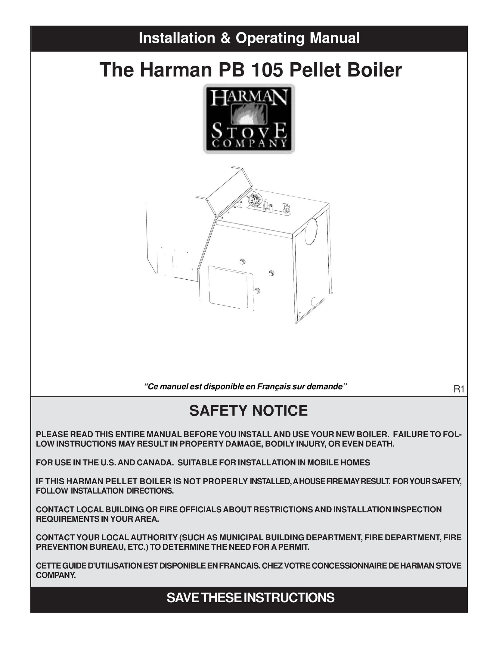 Harman-Kardon PB 105 Boiler User Manual