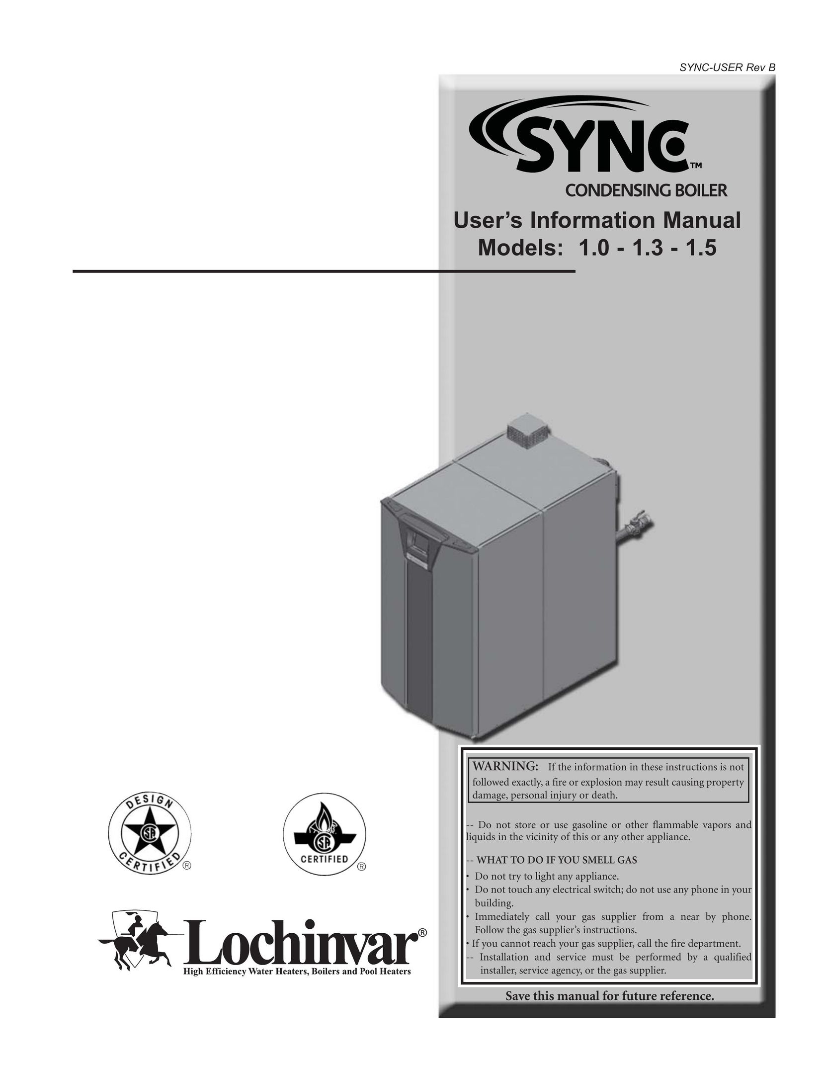 Lochinvar 1 Boiler User Manual