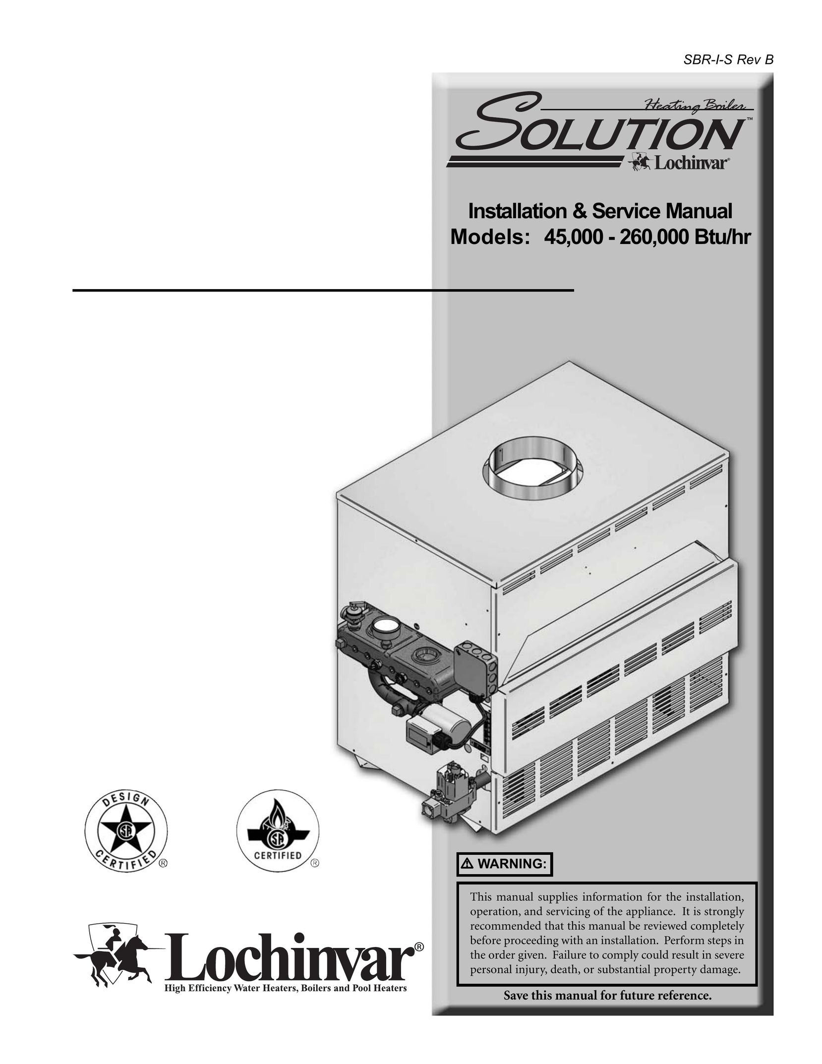Lochinvar 45000 Boiler User Manual