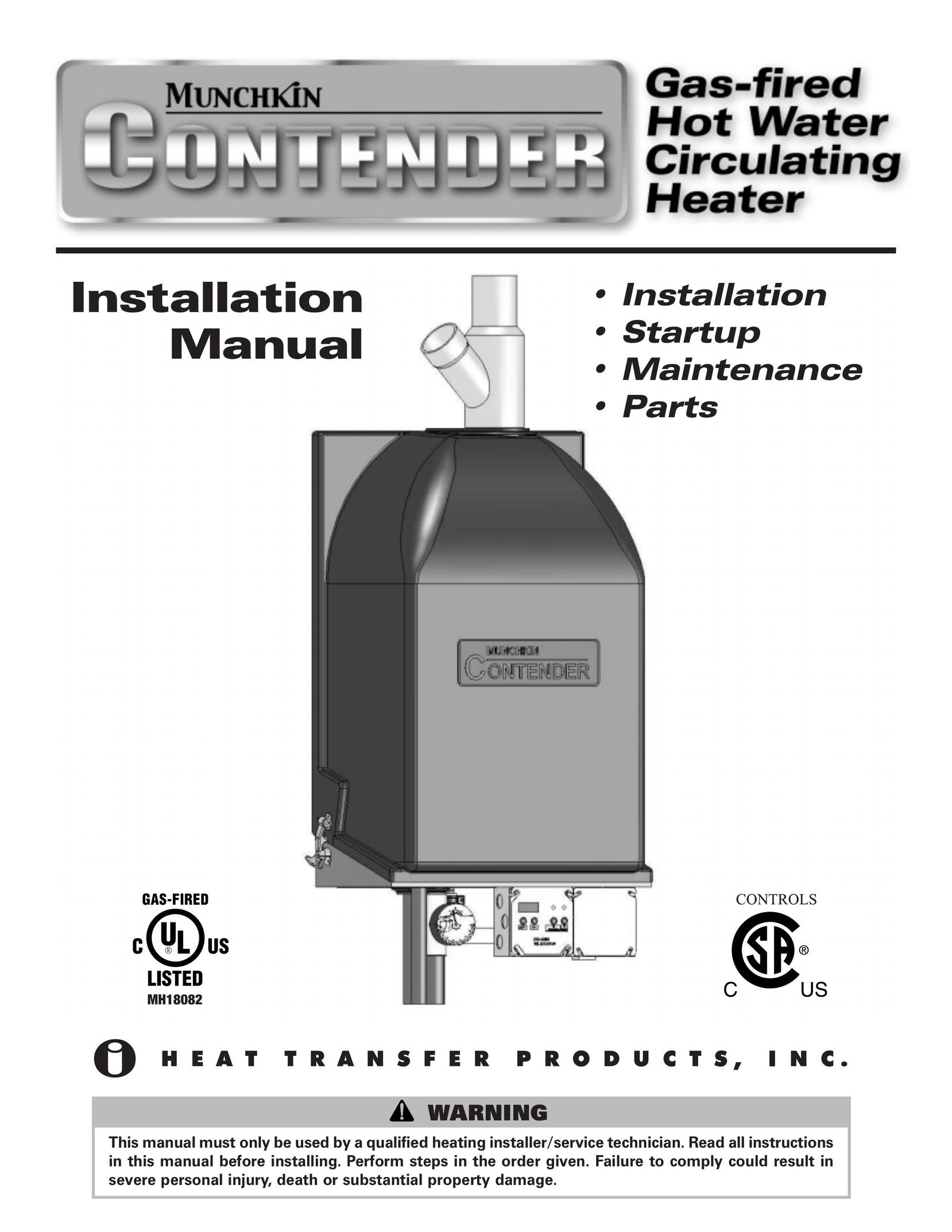 Munchkin Gas-Fired Hot Water Circulating Heater Boiler User Manual