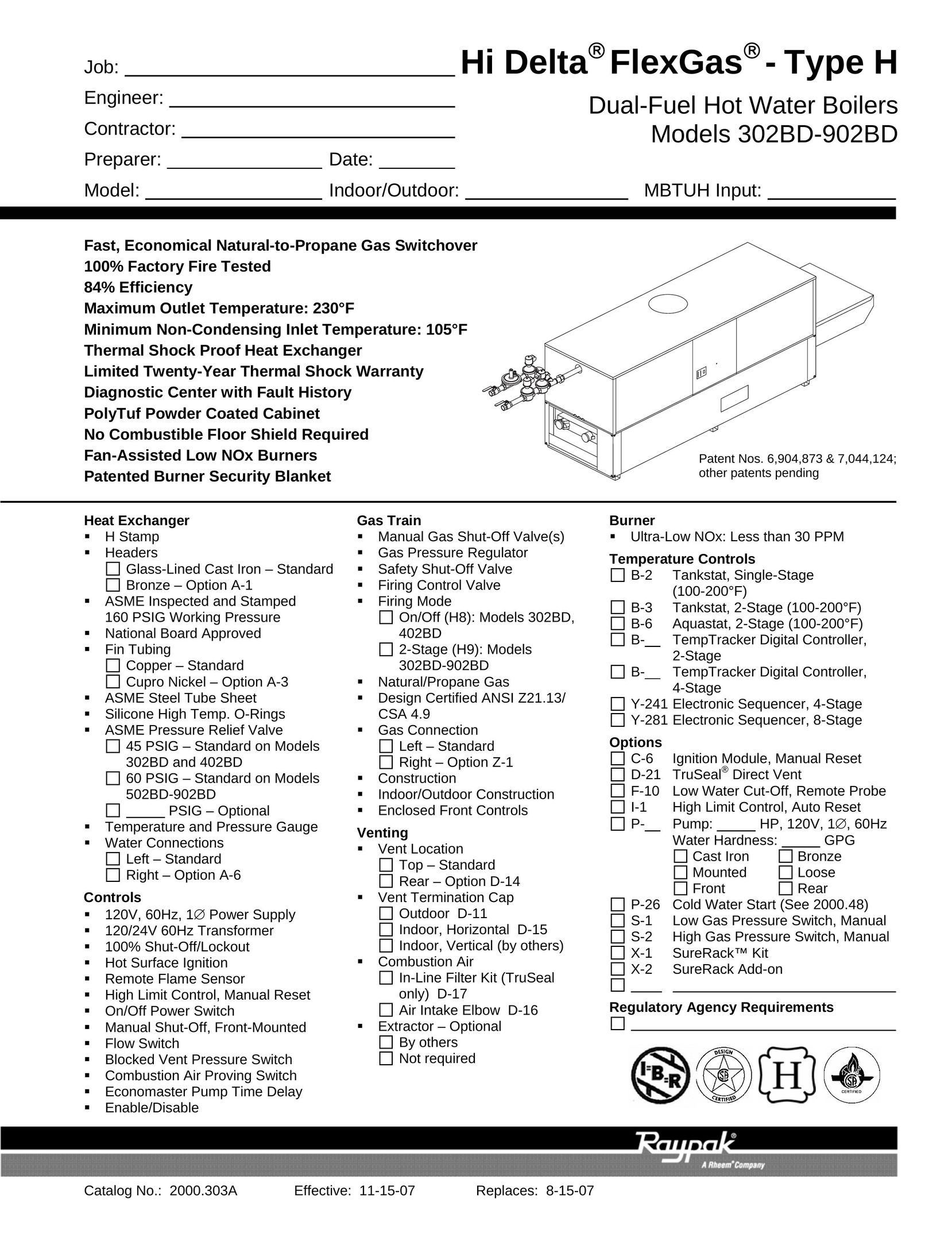 Raypak 302BD-902BD Boiler User Manual