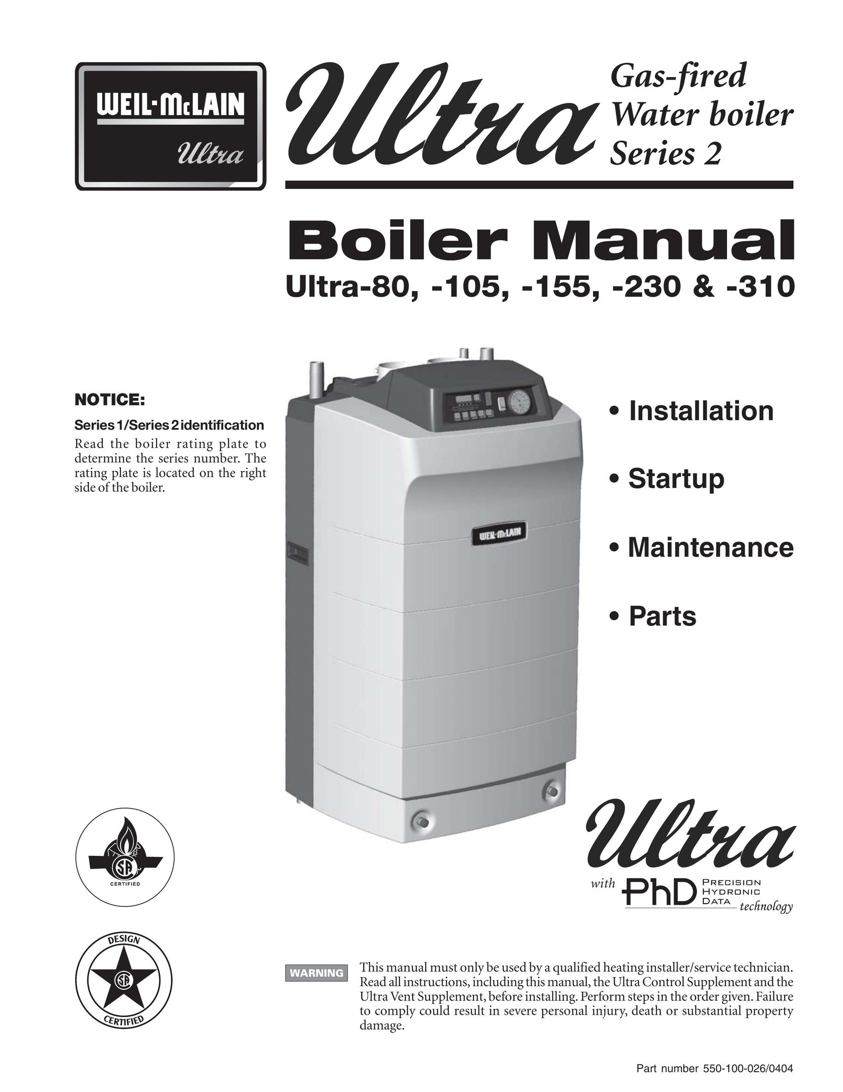 Ultra electronic -155 Boiler User Manual