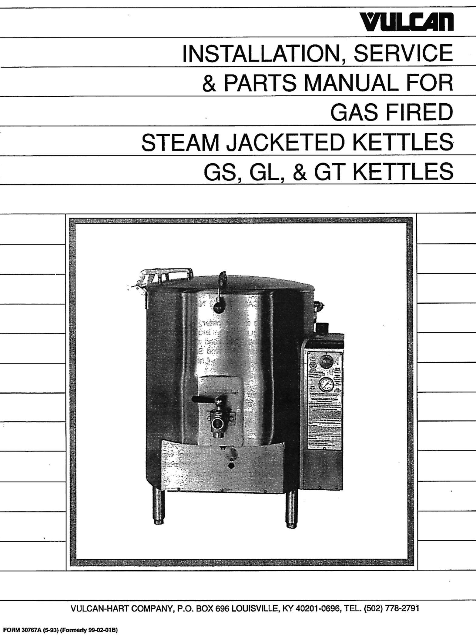 Vulcan-Hart GL Boiler User Manual