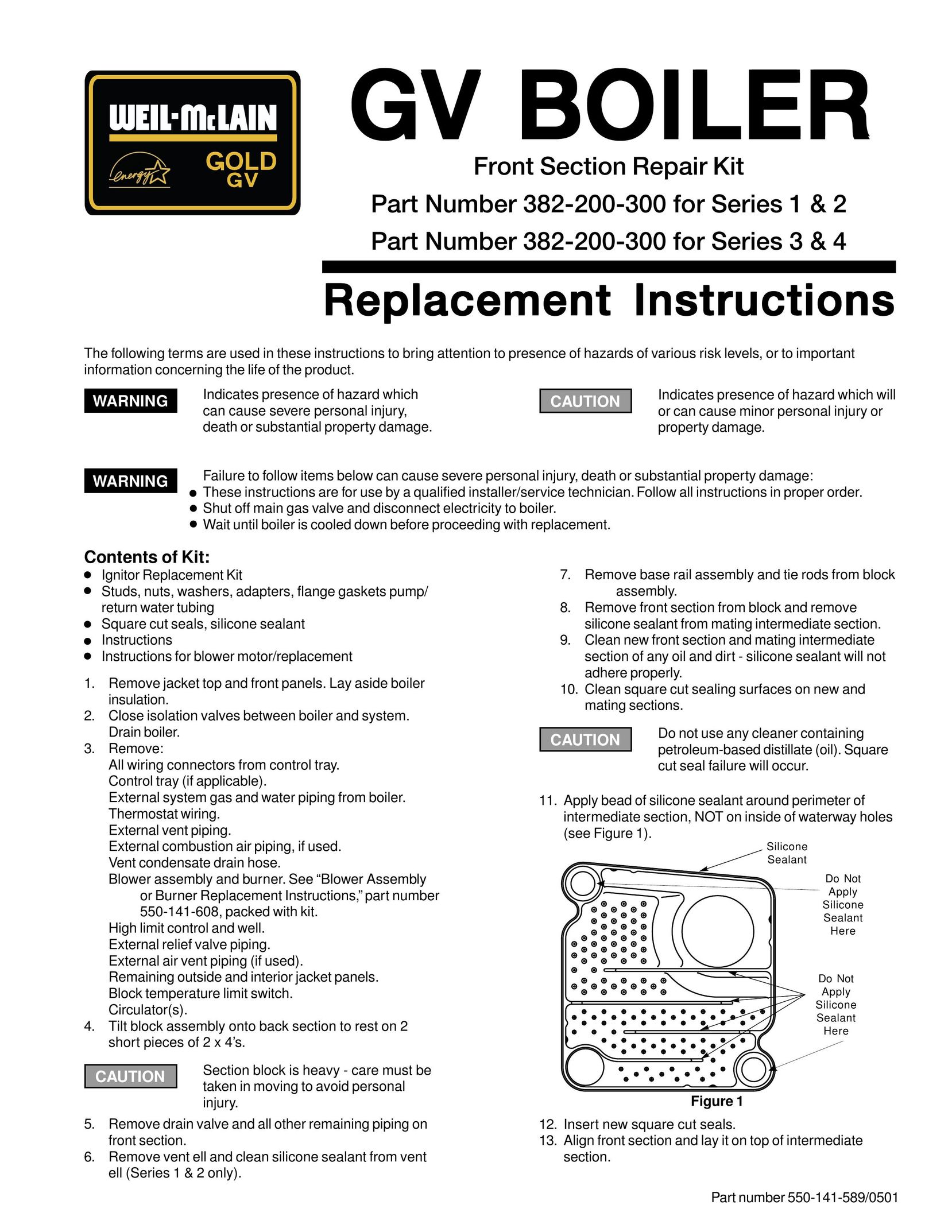 Weil-McLain 382-200-300 Boiler User Manual