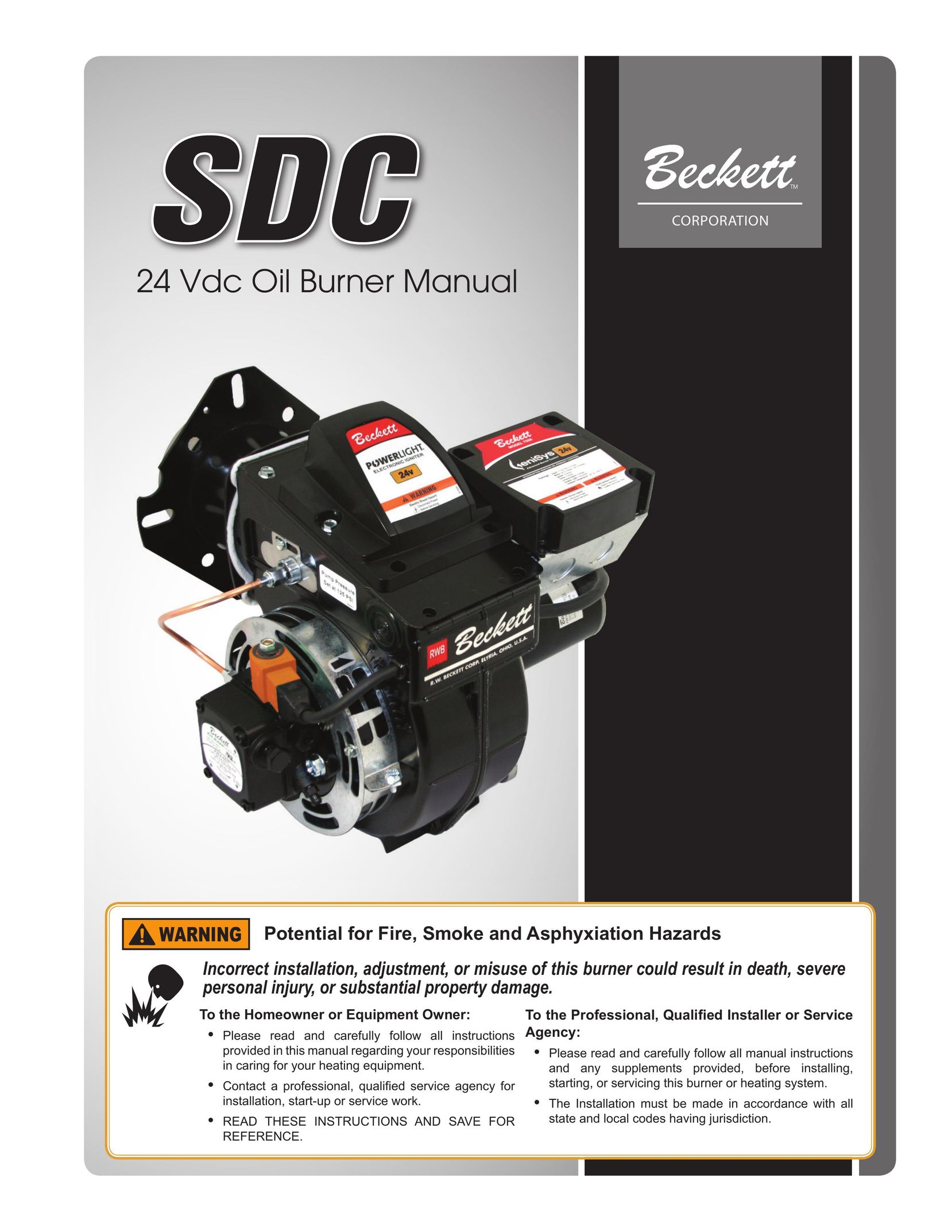 Beckett 24 VDC Burner User Manual